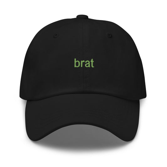 Brat Hat - Multiple colors - Embroidered Minimalist Inverted Design - Low Profile Dad Fit