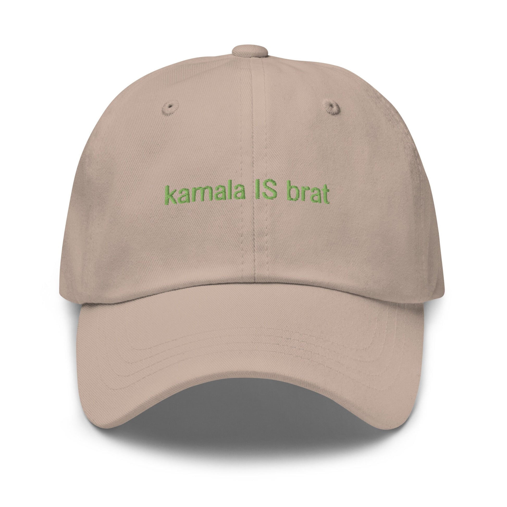 Kamala IS Brat Hat - Embroidered Cotton Dad Fit - Multiple Colors