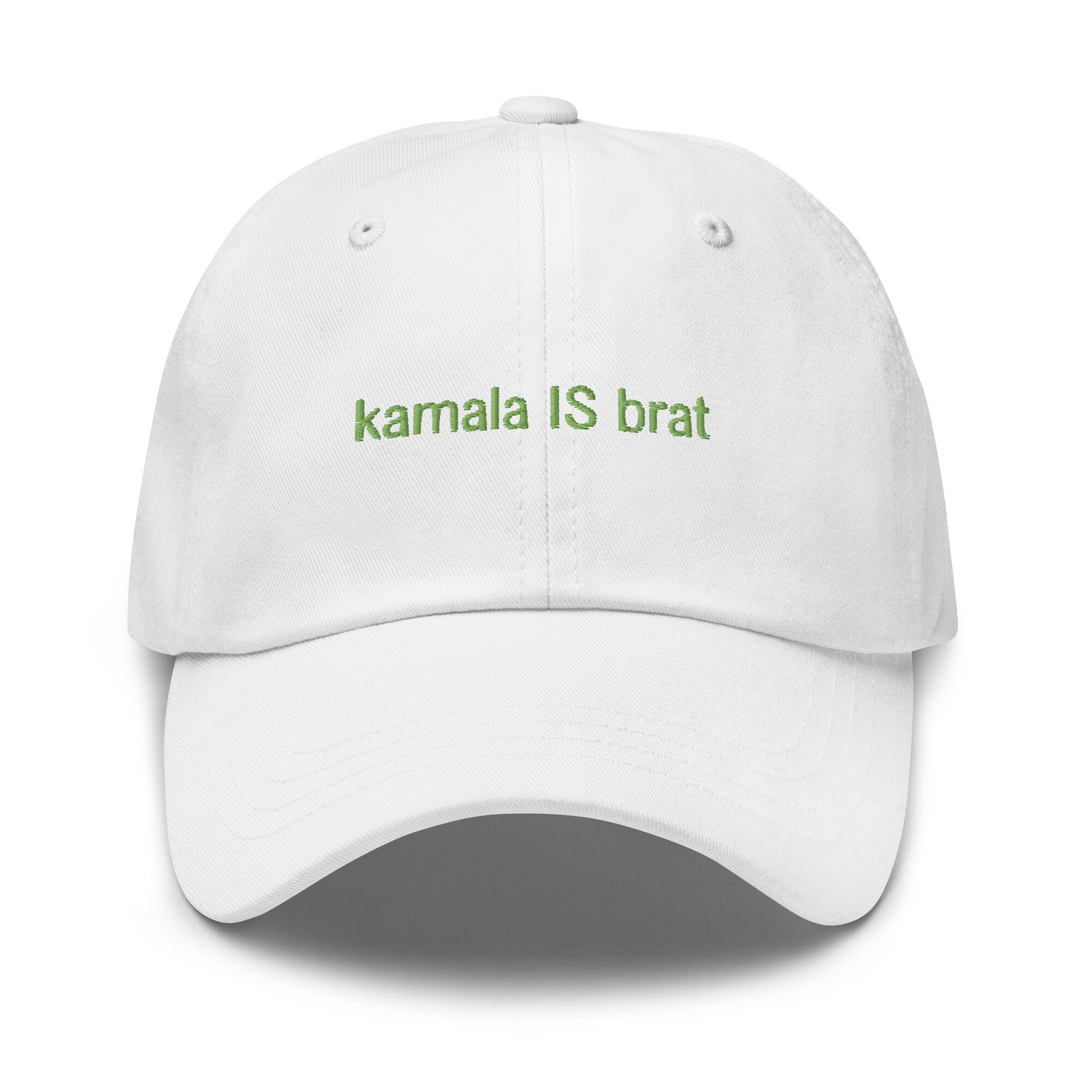 Kamala IS Brat Hat - Embroidered Cotton Dad Fit - Multiple Colors