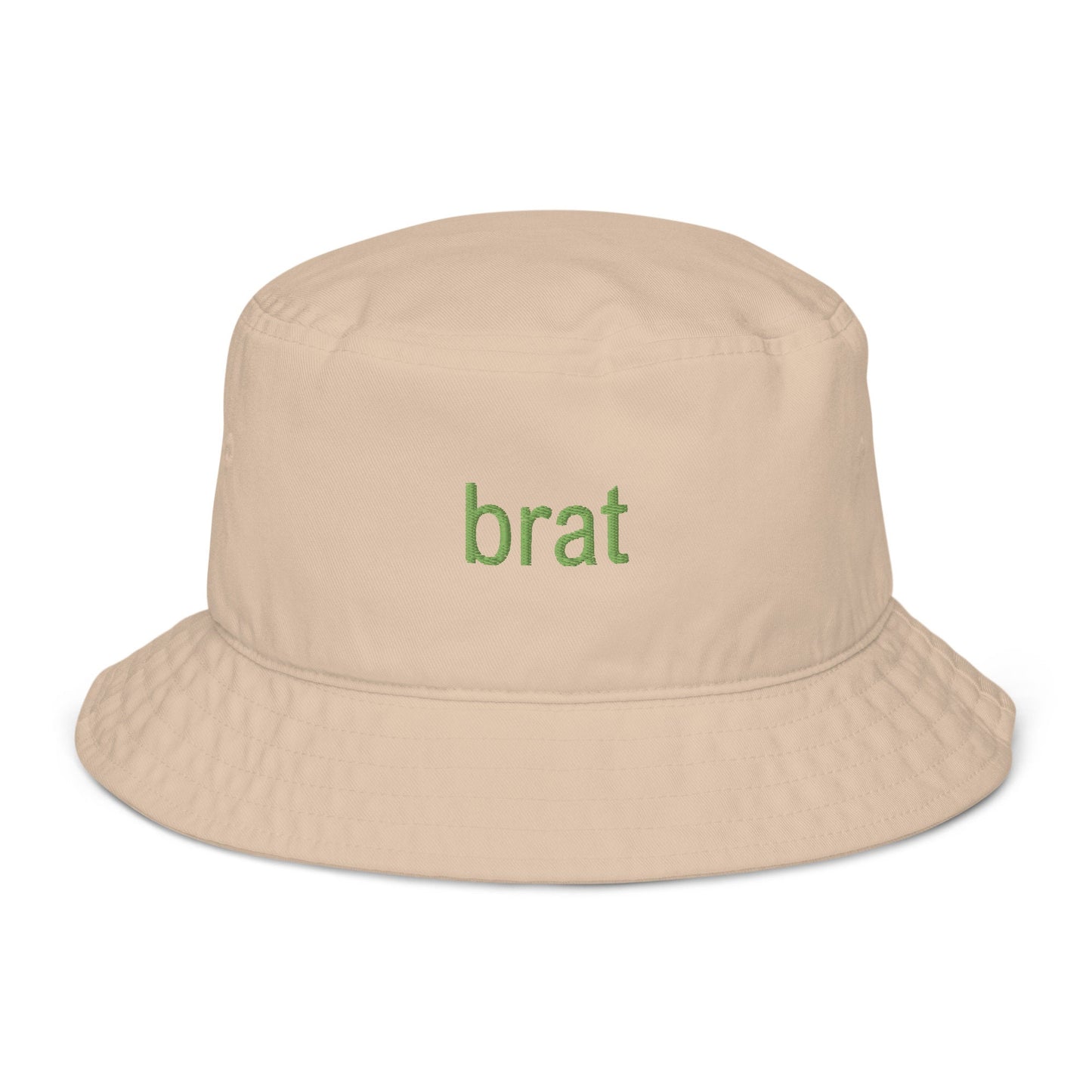 Brat Bucket Hat - Organic Embroidered Design - Multiple Colors