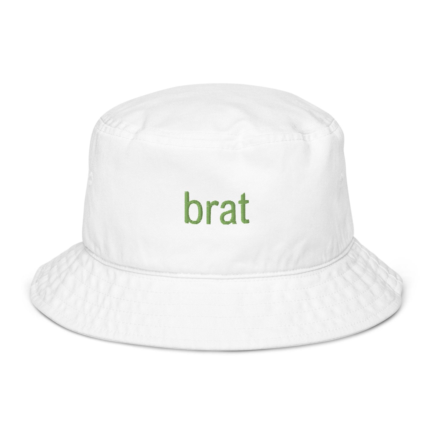 Brat Bucket Hat - Organic Embroidered Design - Multiple Colors