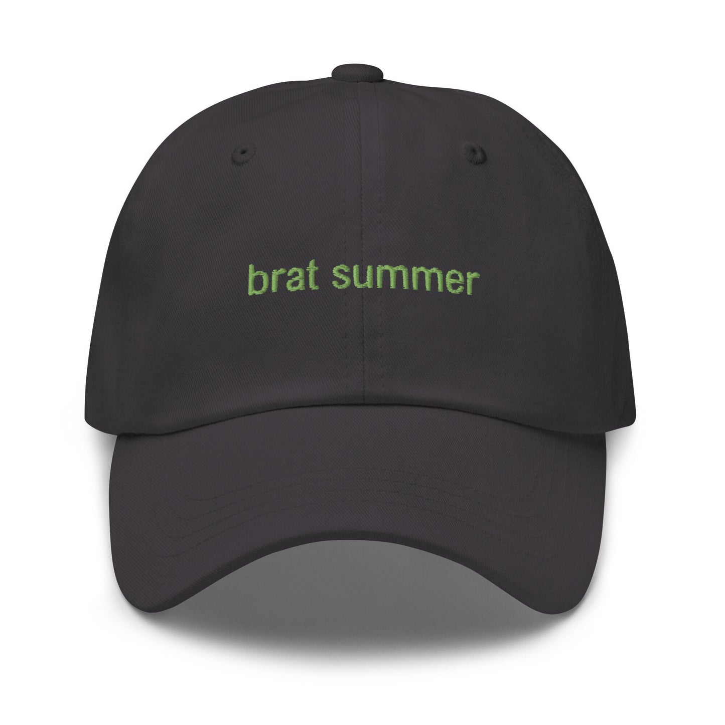 Brat Summer Hat - Multiple colors - Embroidered Minimalist Inverted Design - Low Profile Dad Fit