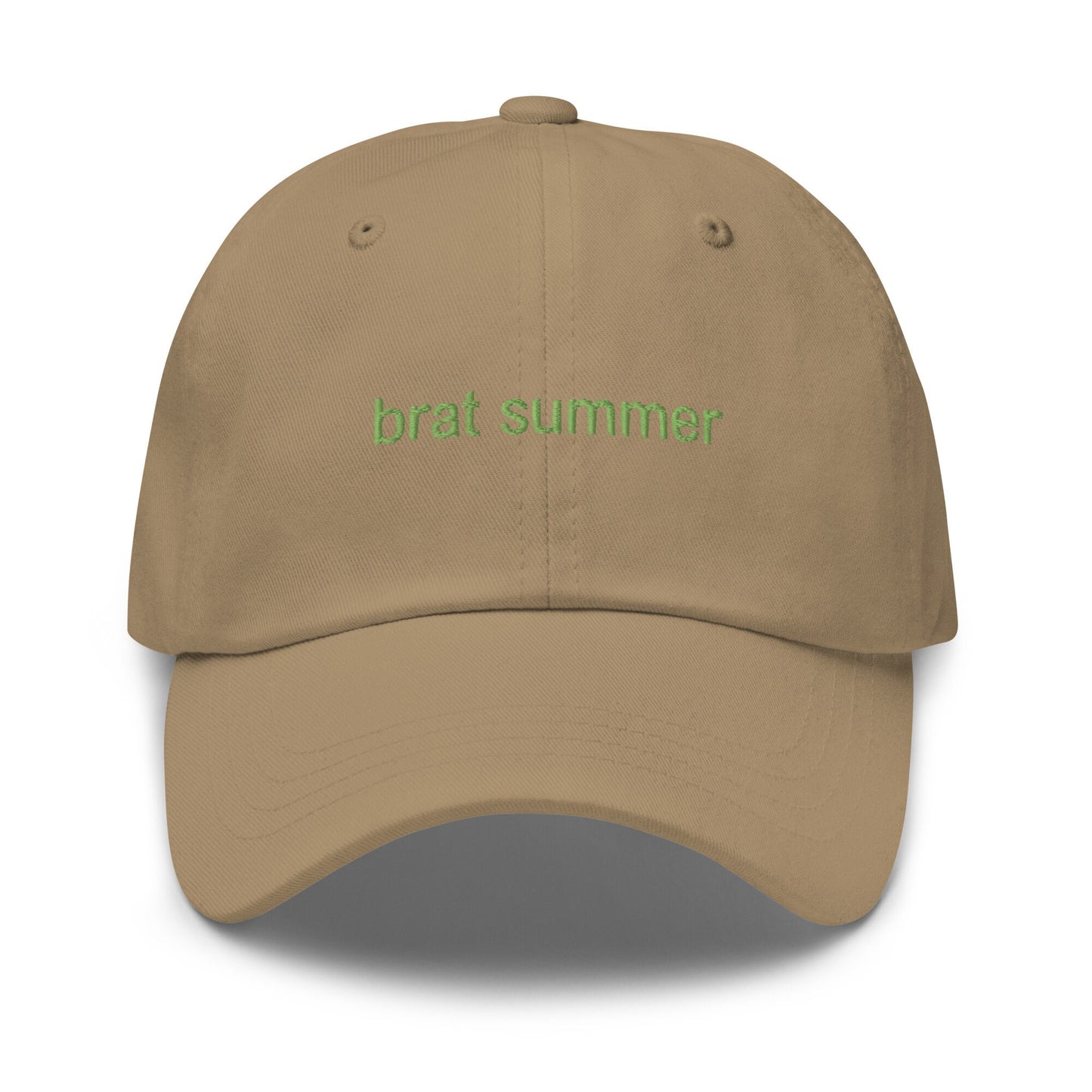 Brat Summer Hat - Multiple colors - Embroidered Minimalist Inverted Design - Low Profile Dad Fit