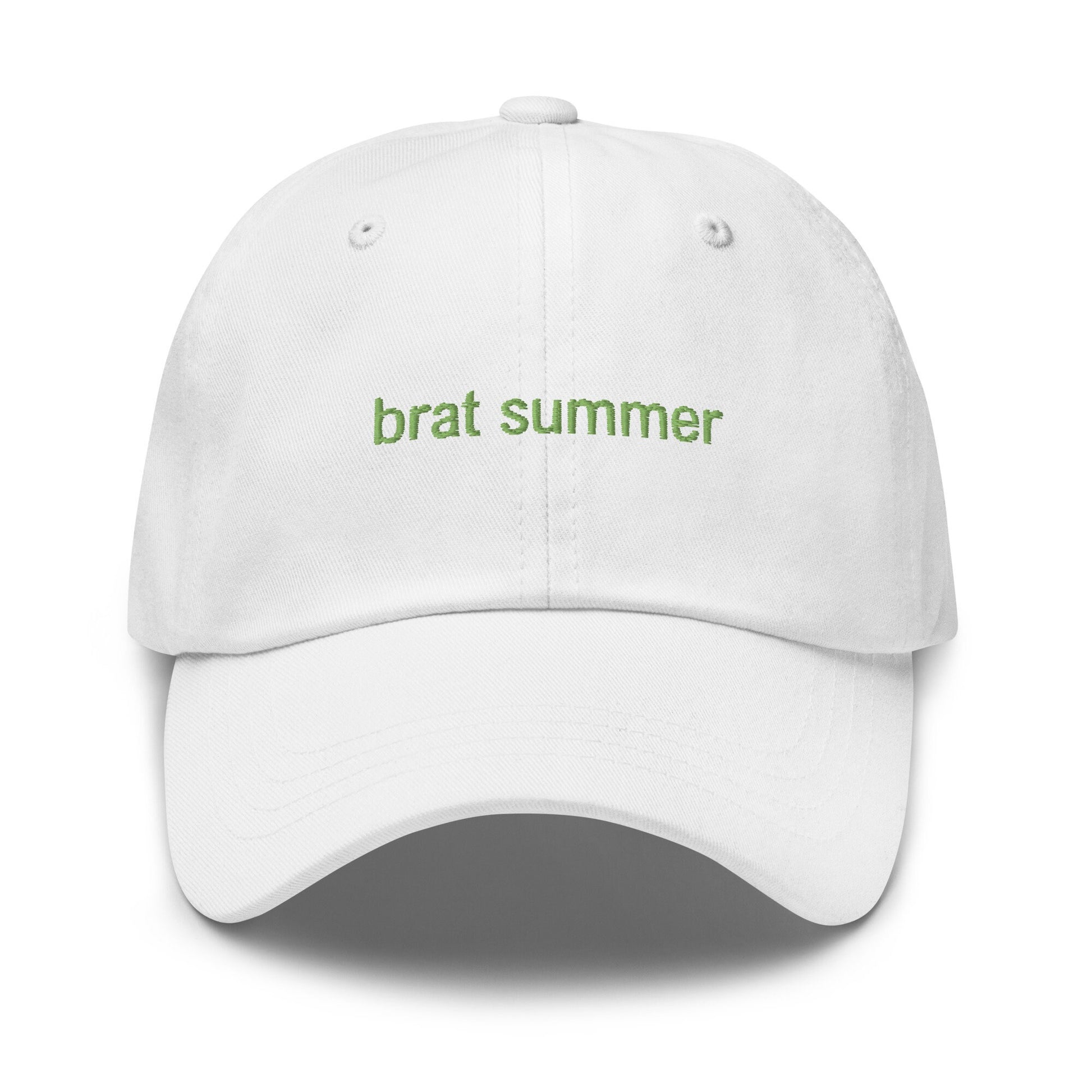 Brat Summer Hat - Multiple colors - Embroidered Minimalist Inverted Design - Low Profile Dad Fit