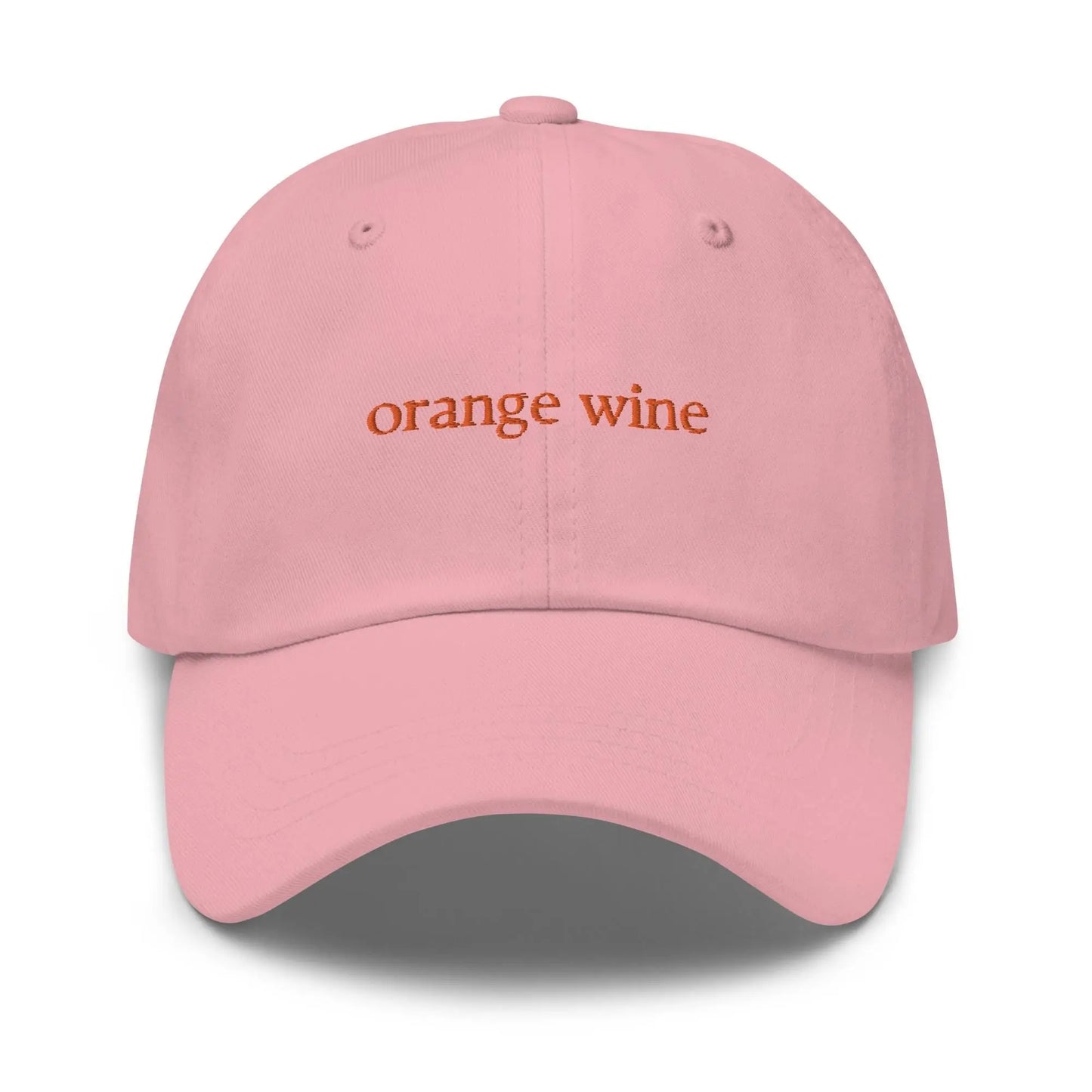 Orange Wine Hat - Gift for Wine & Natural Wine Lovers - Cotton Embroidered Cap - Multiple Colors