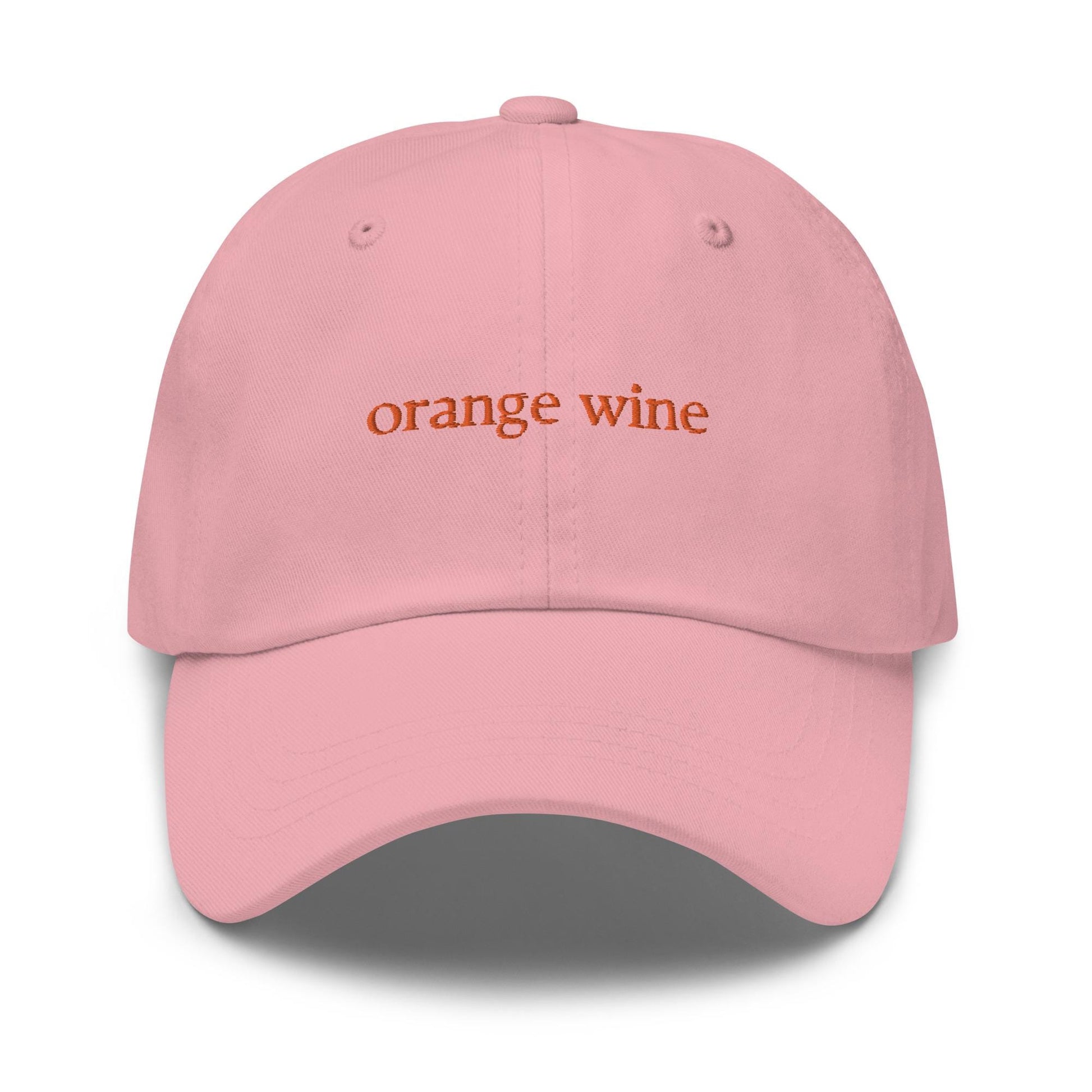 Orange Wine Hat - Gift for Wine & Natural Wine Lovers - Cotton Embroidered Cap - Multiple Colors