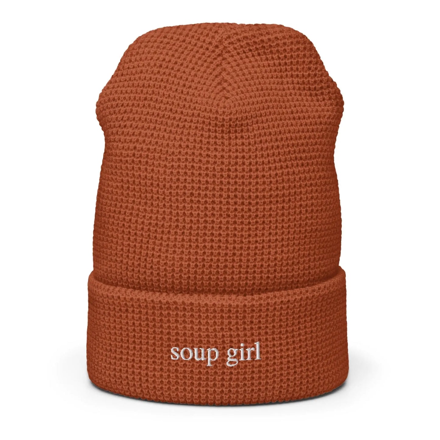 Soup Girl Hat - Cozy Season - Fall Vibes - Broth Lovers - Multiple Colors - Cotton Embroidered Waffle Beanie