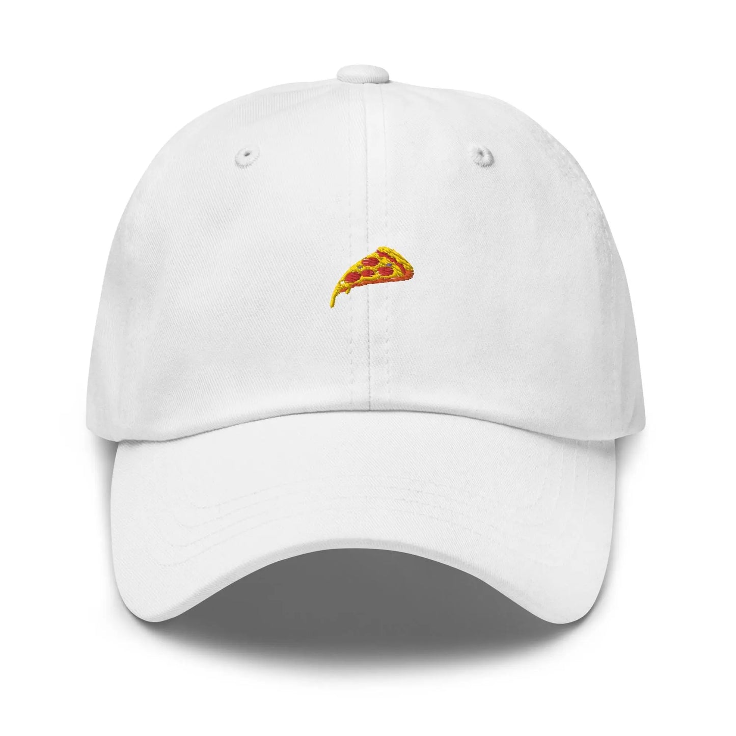 Pizza Hat - Gift for Pepperoni Pizza Lovers - Cotton Embroidered Dad Cap - Multiple Colors