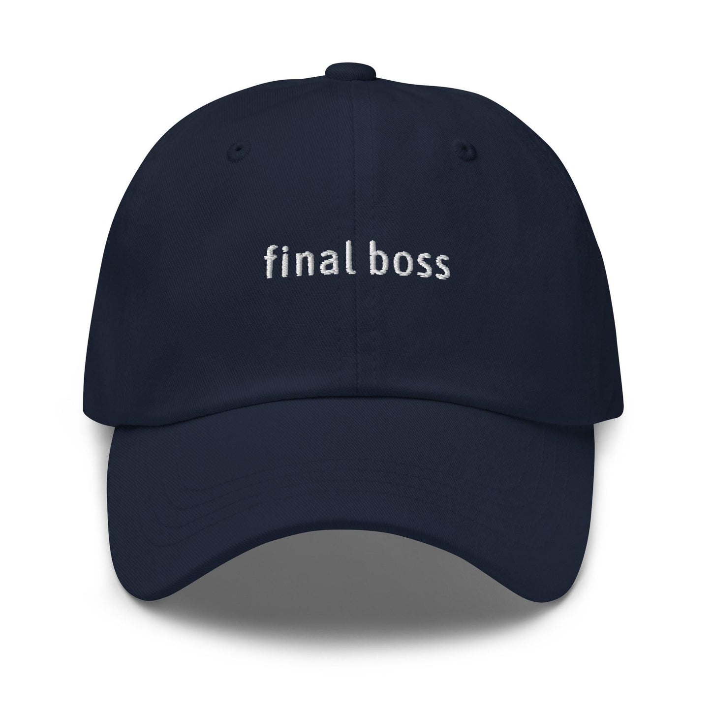 Final Boss Hat - Gift for Bosses and Gamers - Cotton Embroidered Dad Cap