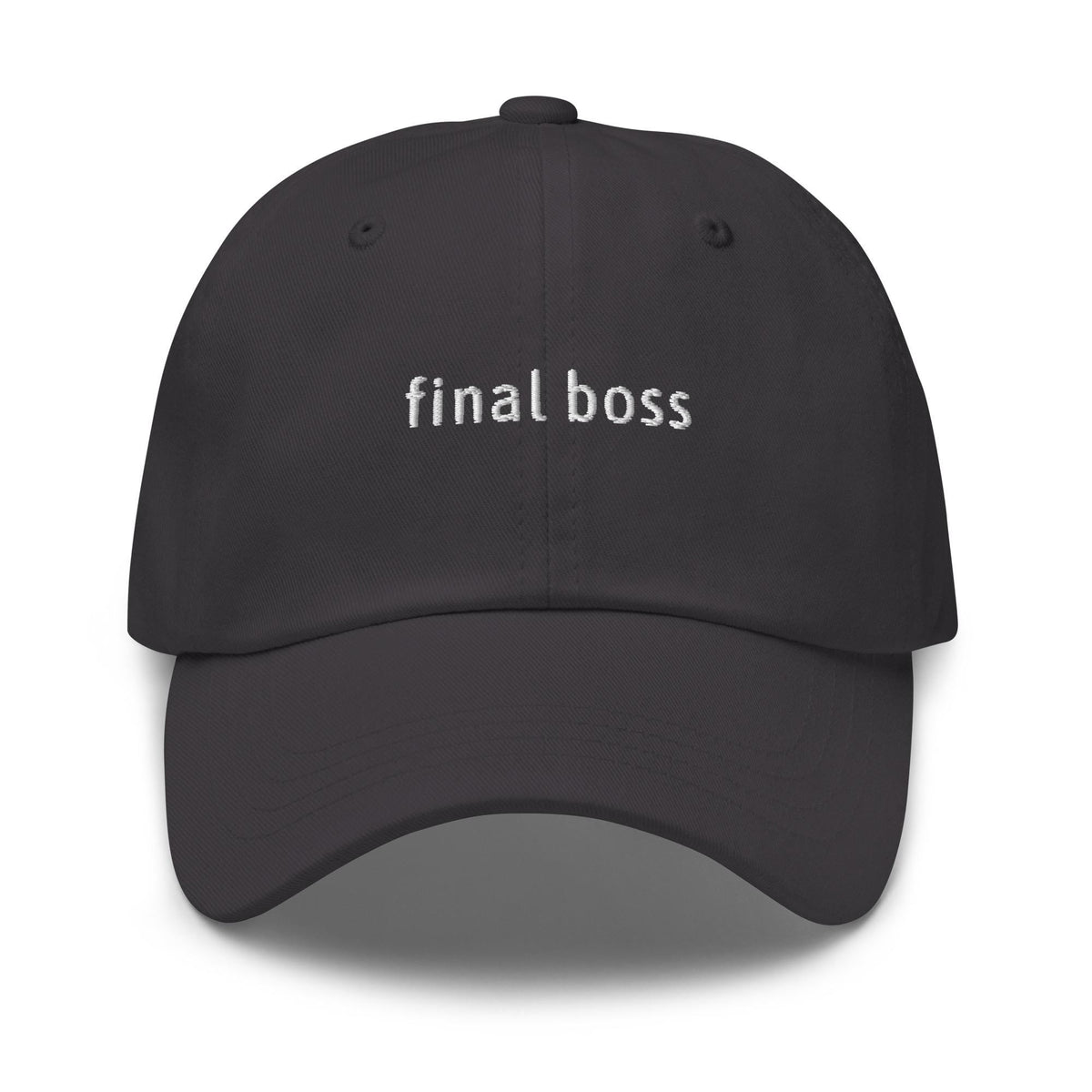 Final Boss Hat - Gift for Bosses and Gamers - Cotton Embroidered Dad Cap