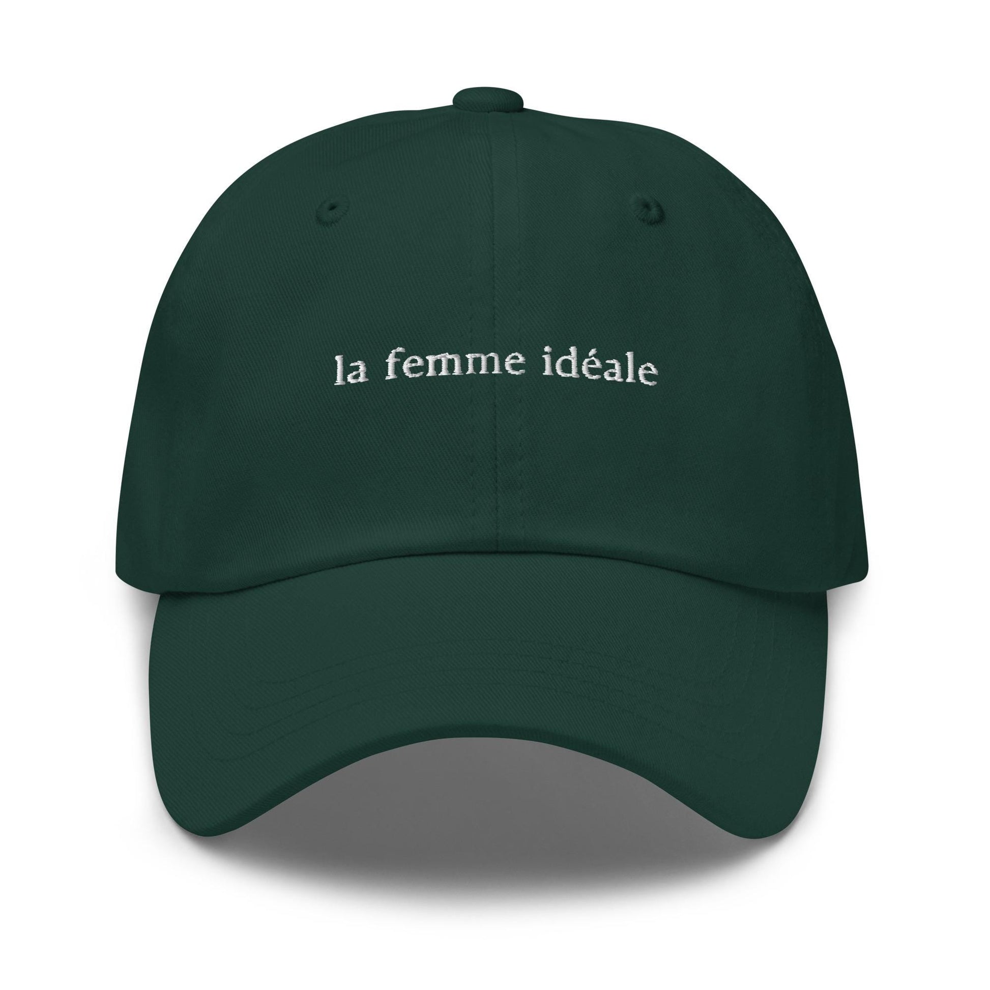 La Femme Ideale Hat - The Ideal Woman - French Gift for Francophones - Cotton Embroidered Dad Cap