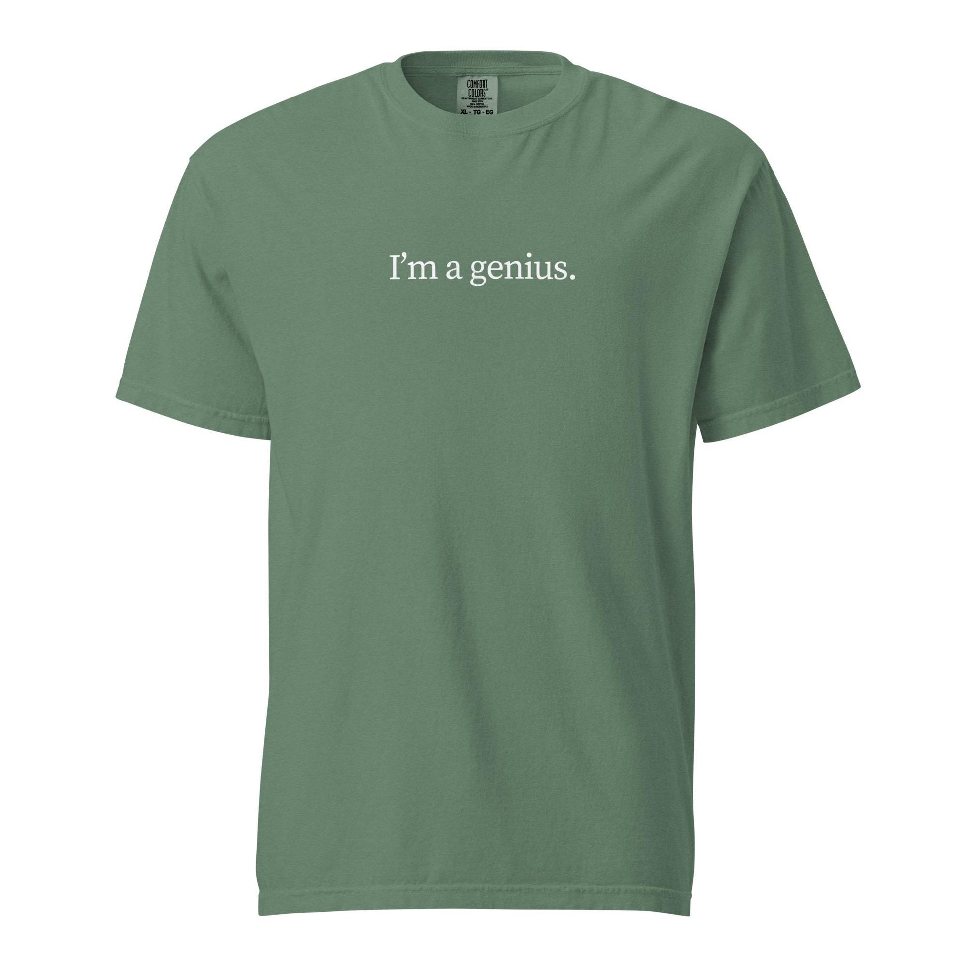 Genius T-Shirt - Funny Smart Ass Gift - heavyweight tee