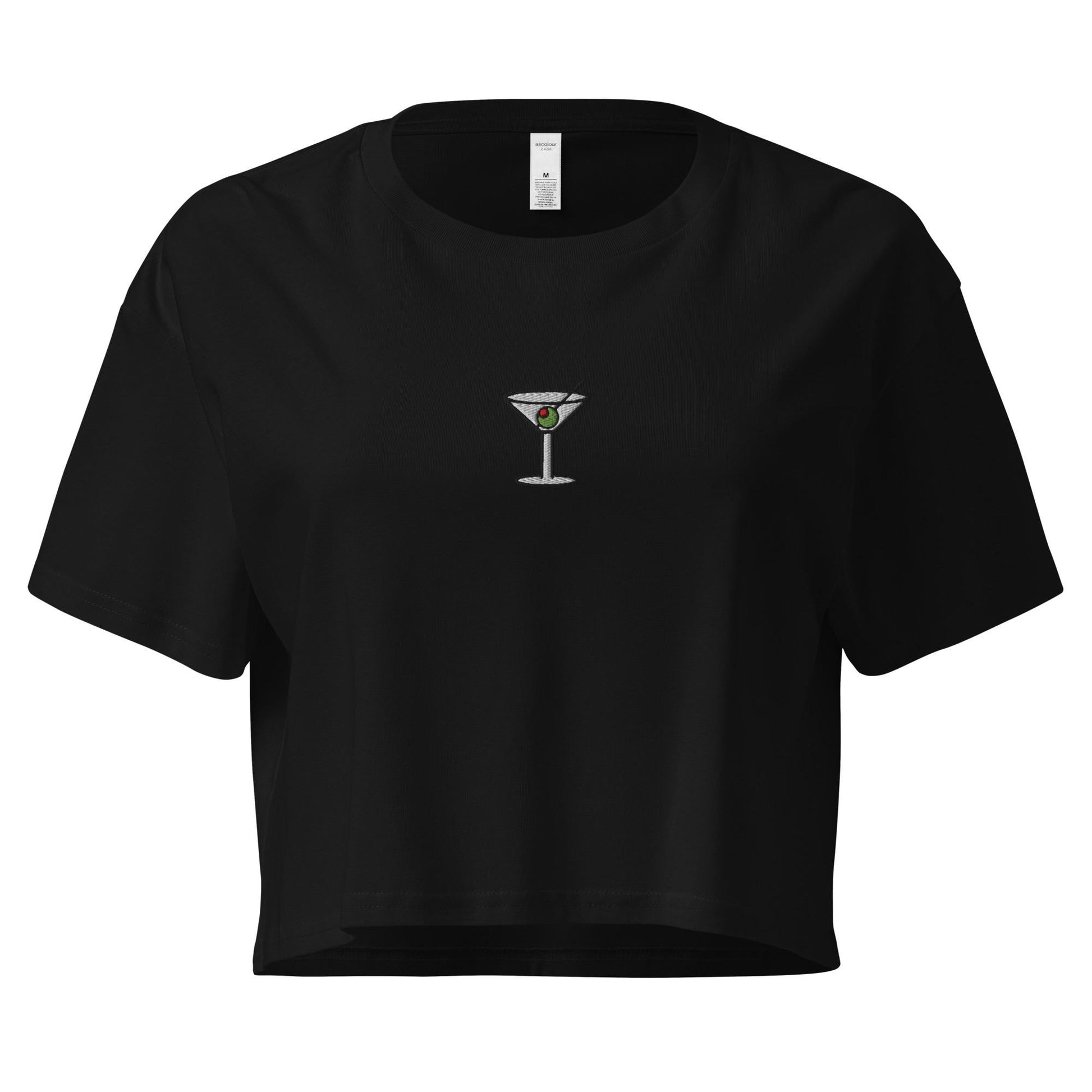 Martini Crop Top - For Vodka and Gin Cocktail Lovers - Baby Fit T Shirt