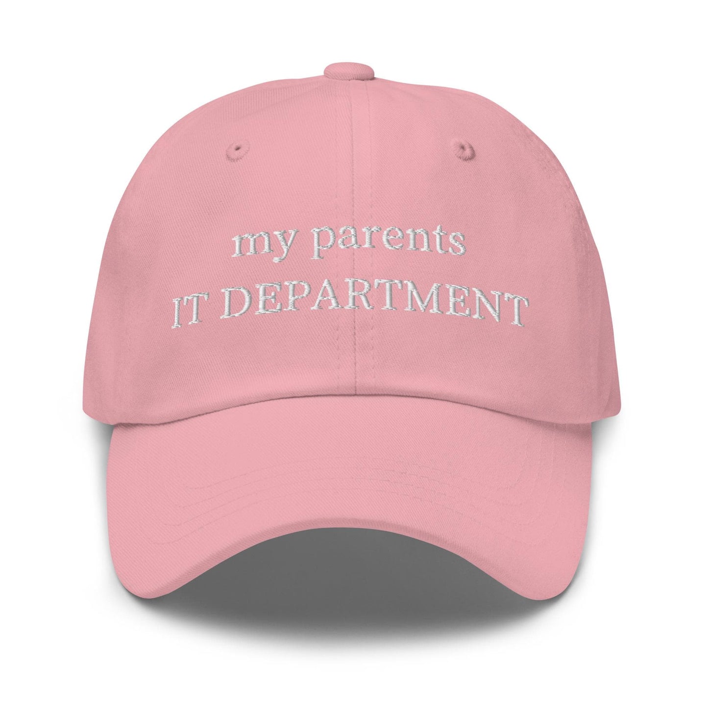 IT Department Hat - Funny Gift For Son or Daughter - Cotton Embroidered Dad Fit - Multiple Colors