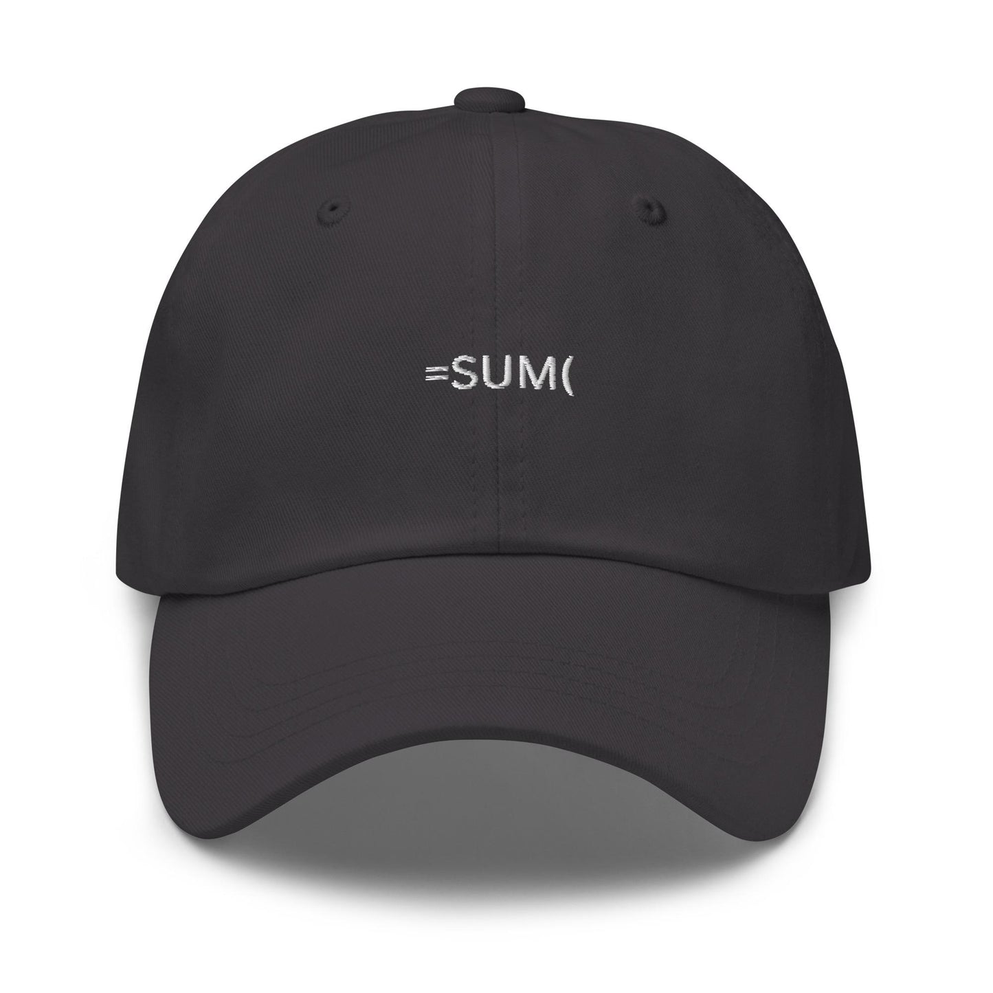 SUM Hat - Gift for Spreadsheet Lovers - Cotton Embroidered Dad Cap - Multiple Colors