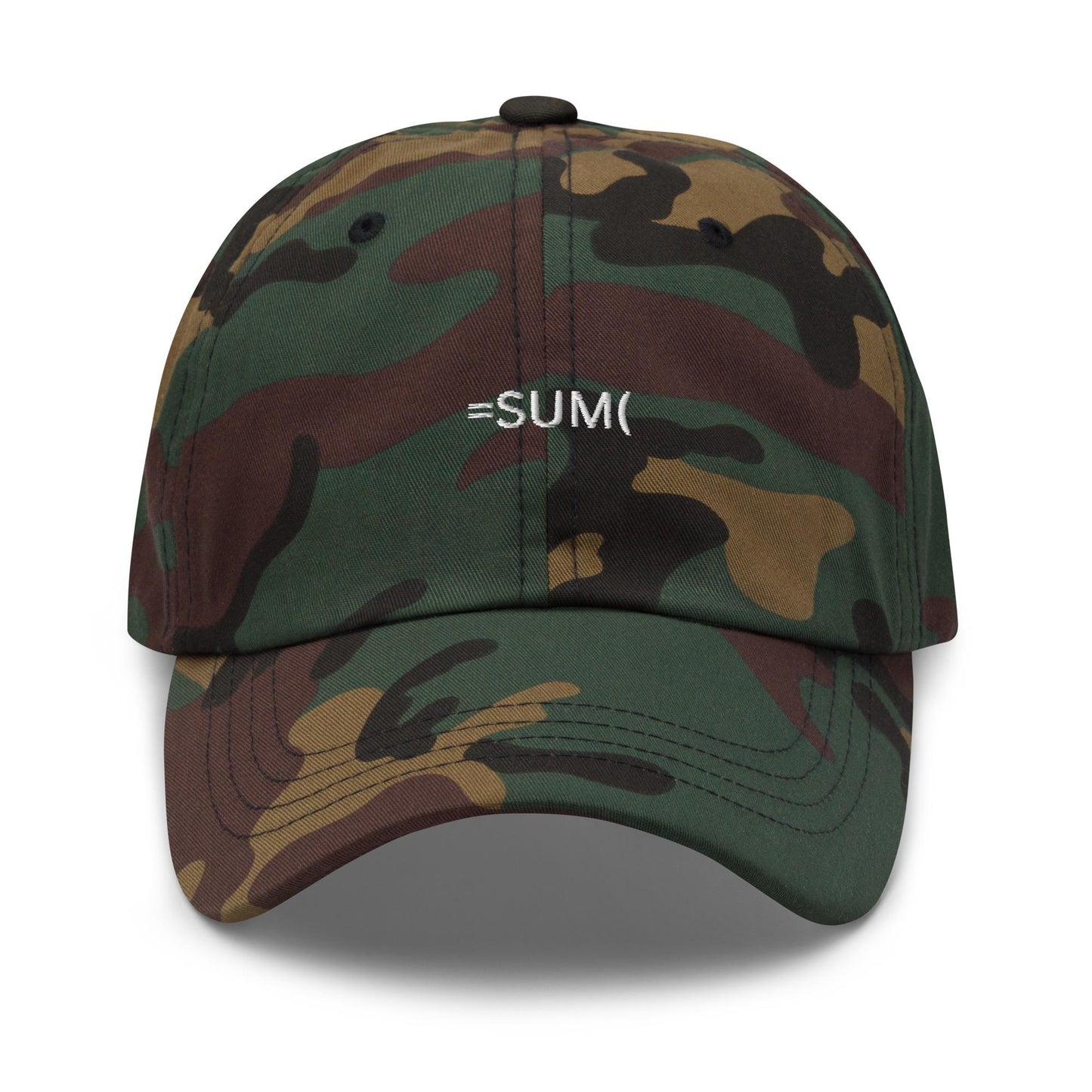 SUM Hat - Gift for Spreadsheet Lovers - Cotton Embroidered Dad Cap - Multiple Colors