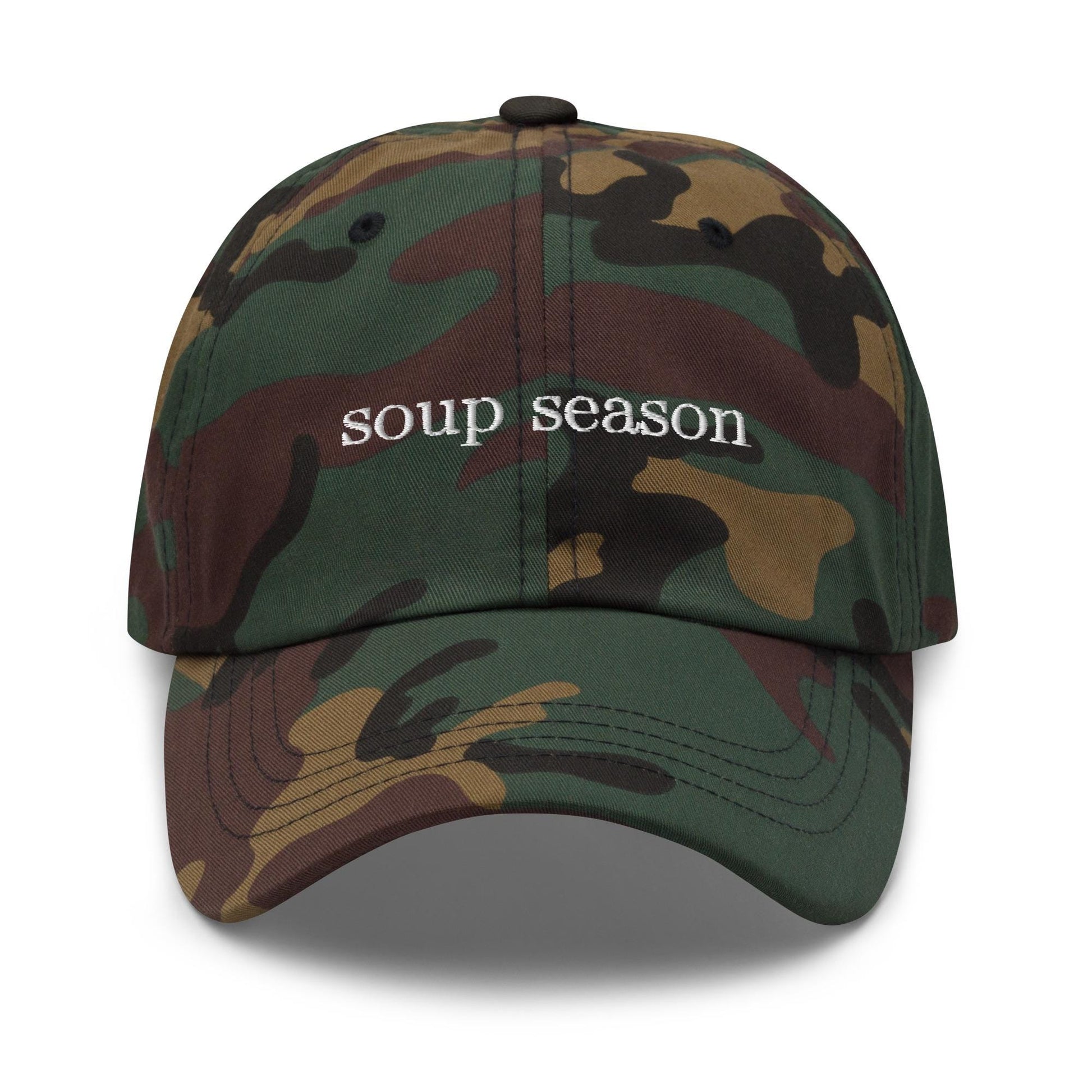 Soup Season Hat - For Cozy Broth Lovers - Cotton Embroidered - Dad Fit - Multiple Colour Options