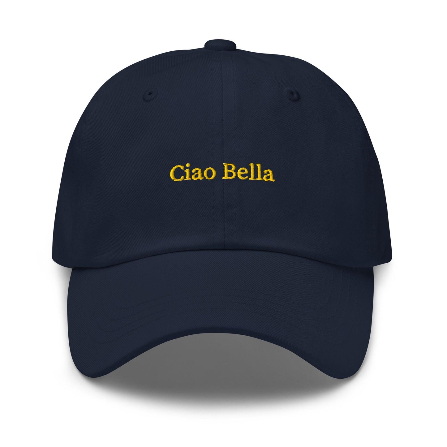 Ciao Bella Hat - Italian Greeting - Embroidered Cotton Cap - Multiple Colors - Customizable