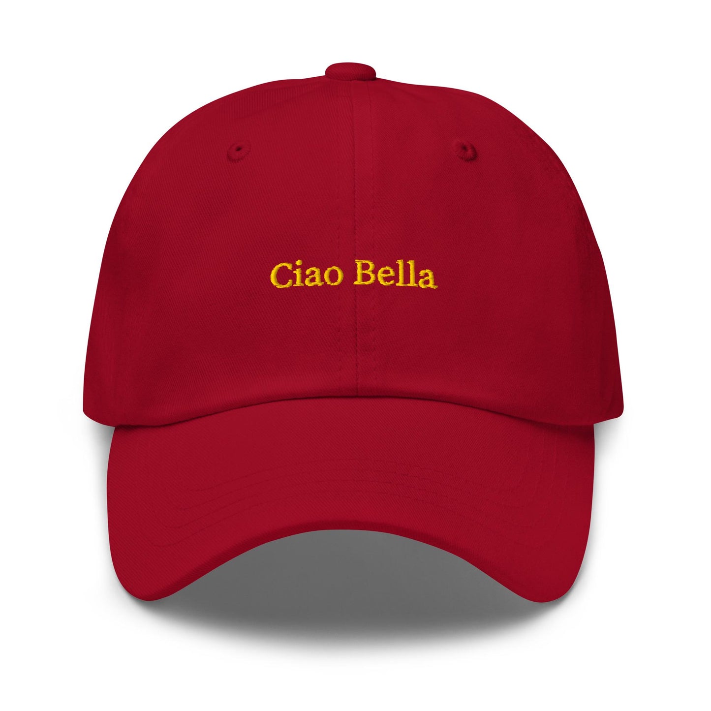 Ciao Bella Hat - Italian Greeting - Embroidered Cotton Cap - Multiple Colors - Customizable