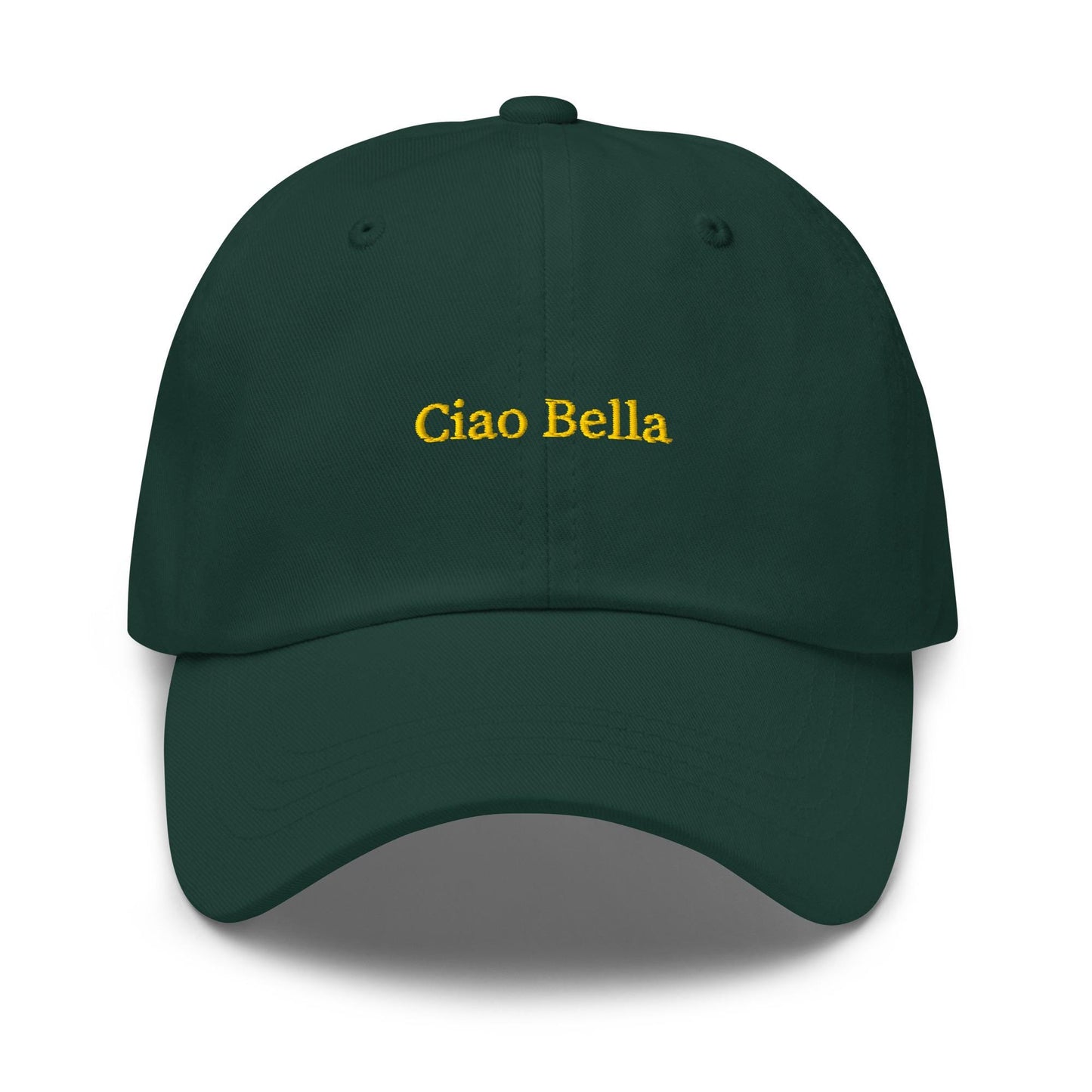 Ciao Bella Hat - Italian Greeting - Embroidered Cotton Cap - Multiple Colors - Customizable