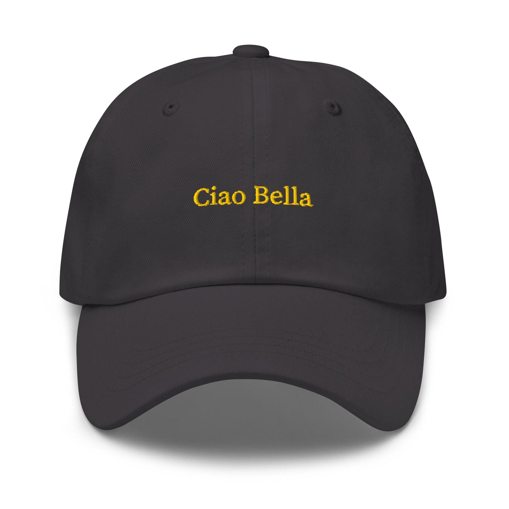 Ciao Bella Hat - Italian Greeting - Embroidered Cotton Cap - Multiple Colors - Customizable