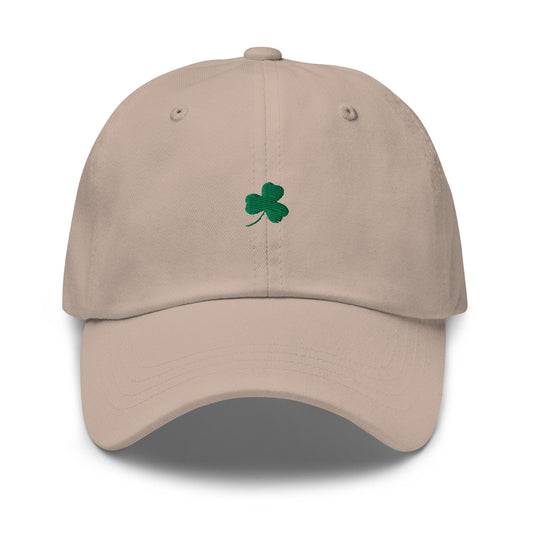 Minimalist Shamrock Dad Hat - Subtle St. Patrick's Day Cap - Simple Irish Clover
