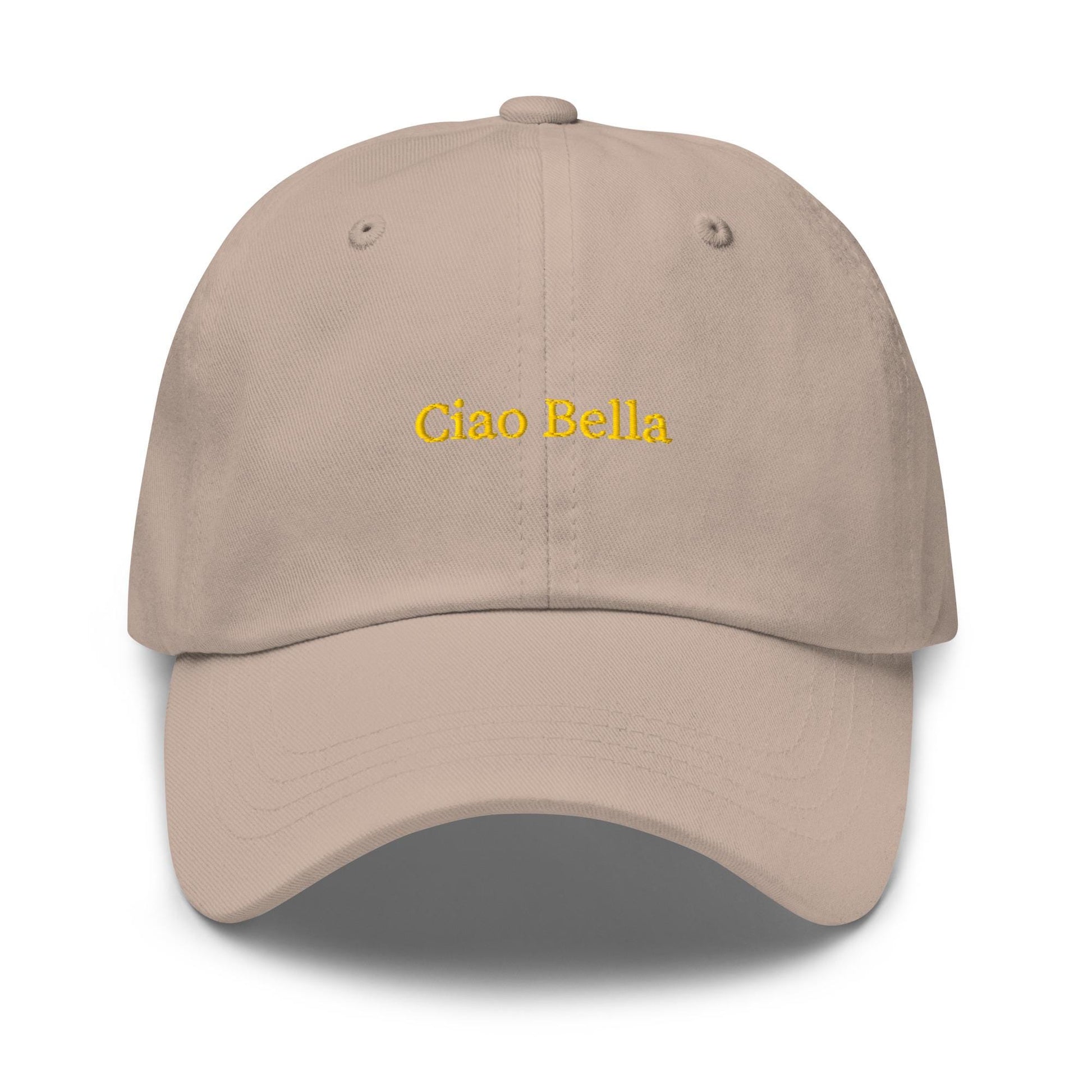 Ciao Bella Hat - Italian Greeting - Embroidered Cotton Cap - Multiple Colors - Customizable