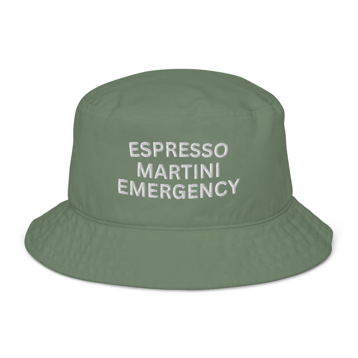 Espresso Martini Emergency Bucket Hat - Coffee Cocktail Lover - Organic Embroidered Bucket Hat - Bar Gift - Multiple Colors