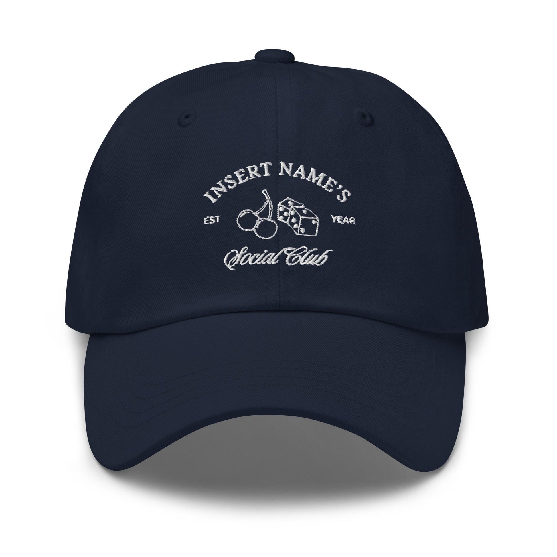 Custom Embroidered Bachelorette Hat: Dice & Cherries Social Club