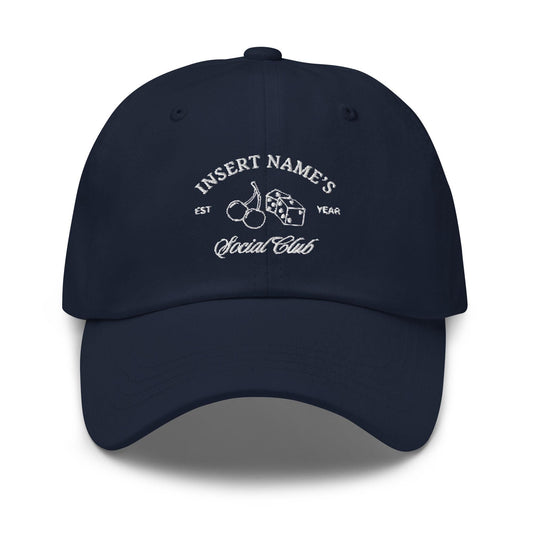 Custom Embroidered Bachelorette Hat: Dice & Cherries Social Club