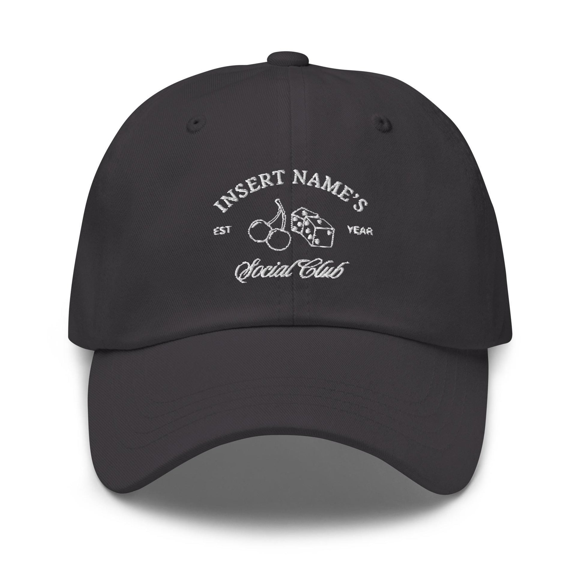 Custom Embroidered Bachelorette Hat: Dice & Cherries Social Club