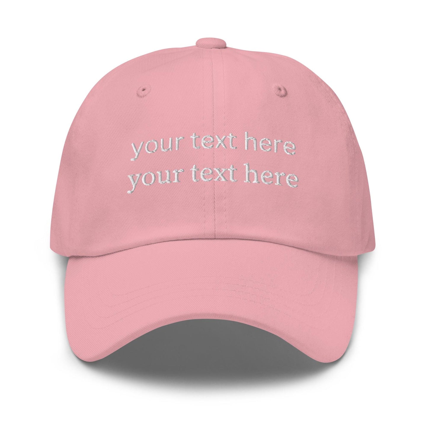 Custom Text Dad Hat - Personalized Embroidered Cap - Custom Hat - Multiple Colors