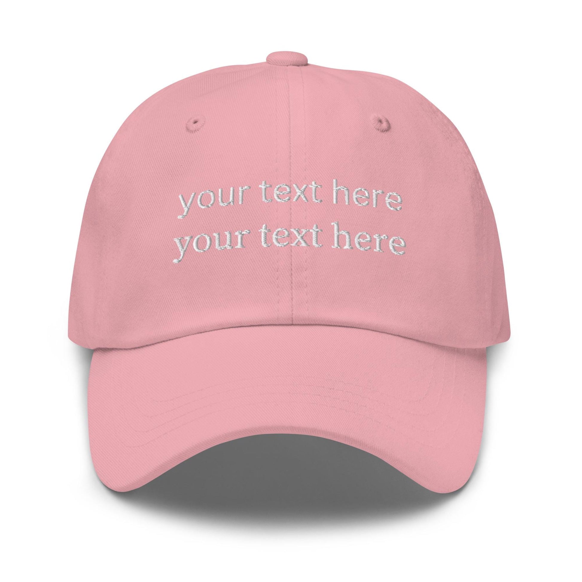 Custom Text Dad Hat - Personalized Embroidered Cap - Custom Hat - Multiple Colors