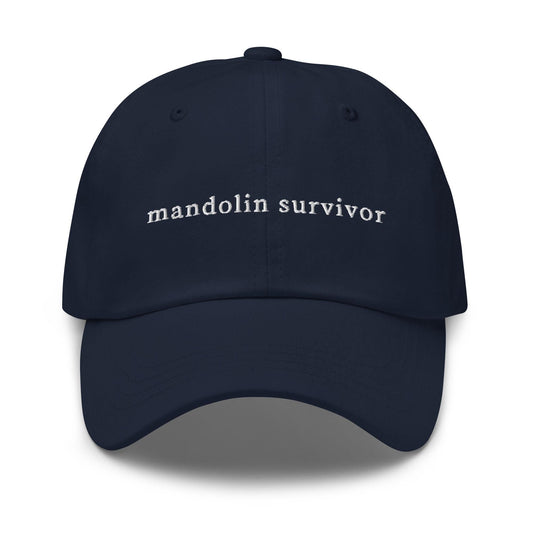 Mandolin Survivor Hat - Embroidered Chefcore Kitchen Trauma Cap - Funny Culinary Gift - Cotton Dad Hat