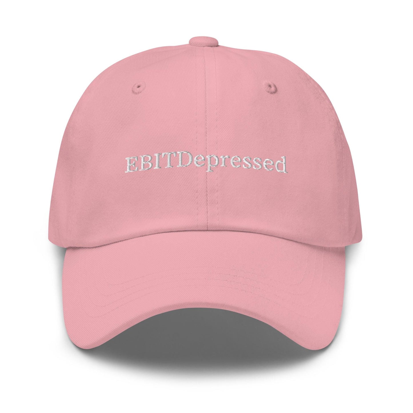 EBITDepressed Hat - Embroidered Finance Meme Cap - Burnout-Core Corporate Gift - Sad Tech Bro Humor