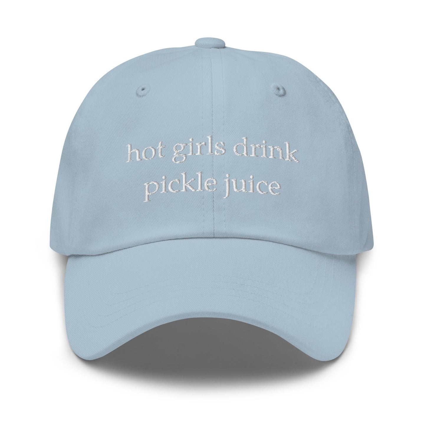 Hot Girls Drink Pickle Juice Hat - Embroidered Snackcore Cap - Funny Brine Girl Gift - Pickle Aesthetic Style