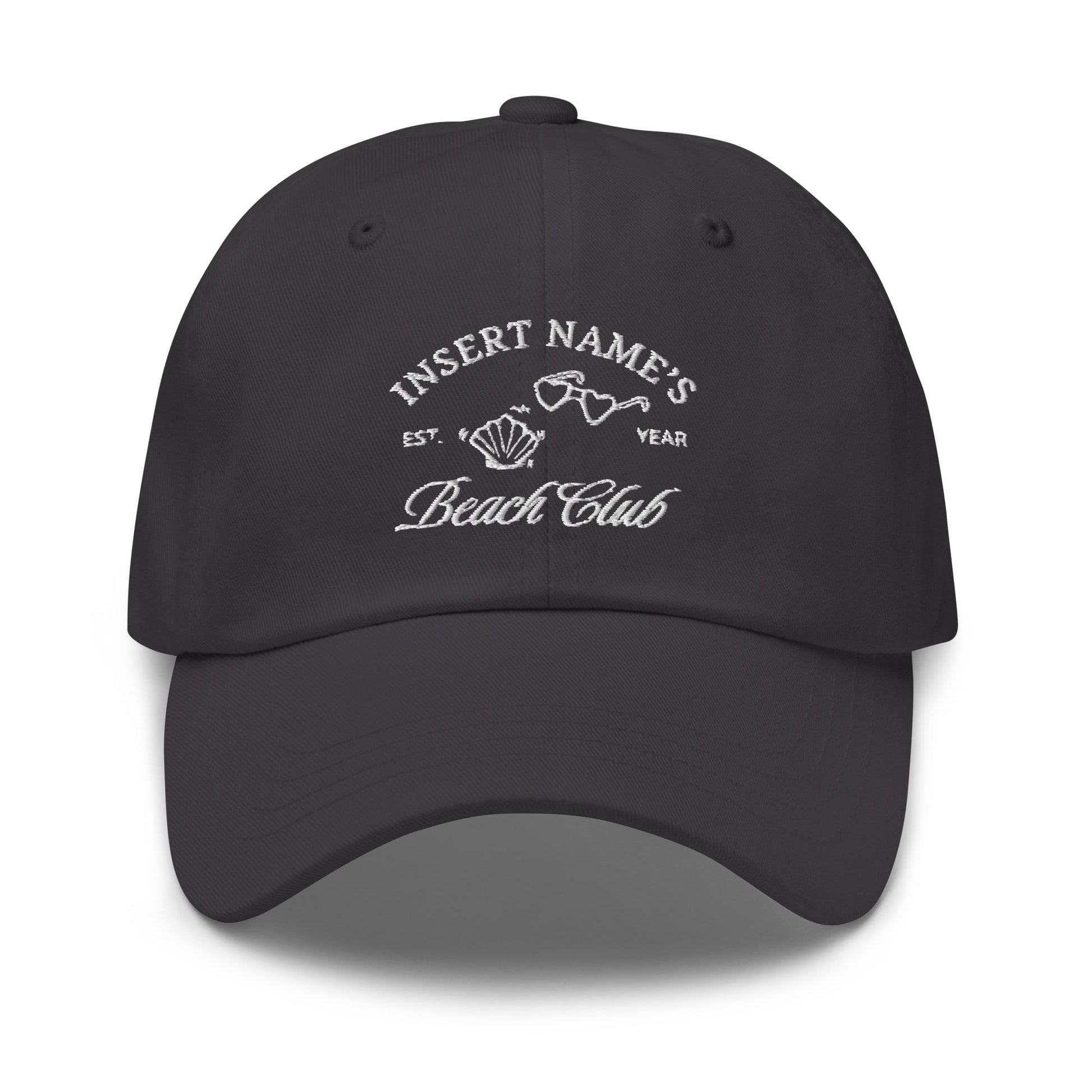Custom Beach Club Hat - Personalized Bachelorette Beach Trip Hat - Embroidered Bride Gift with Name and Year