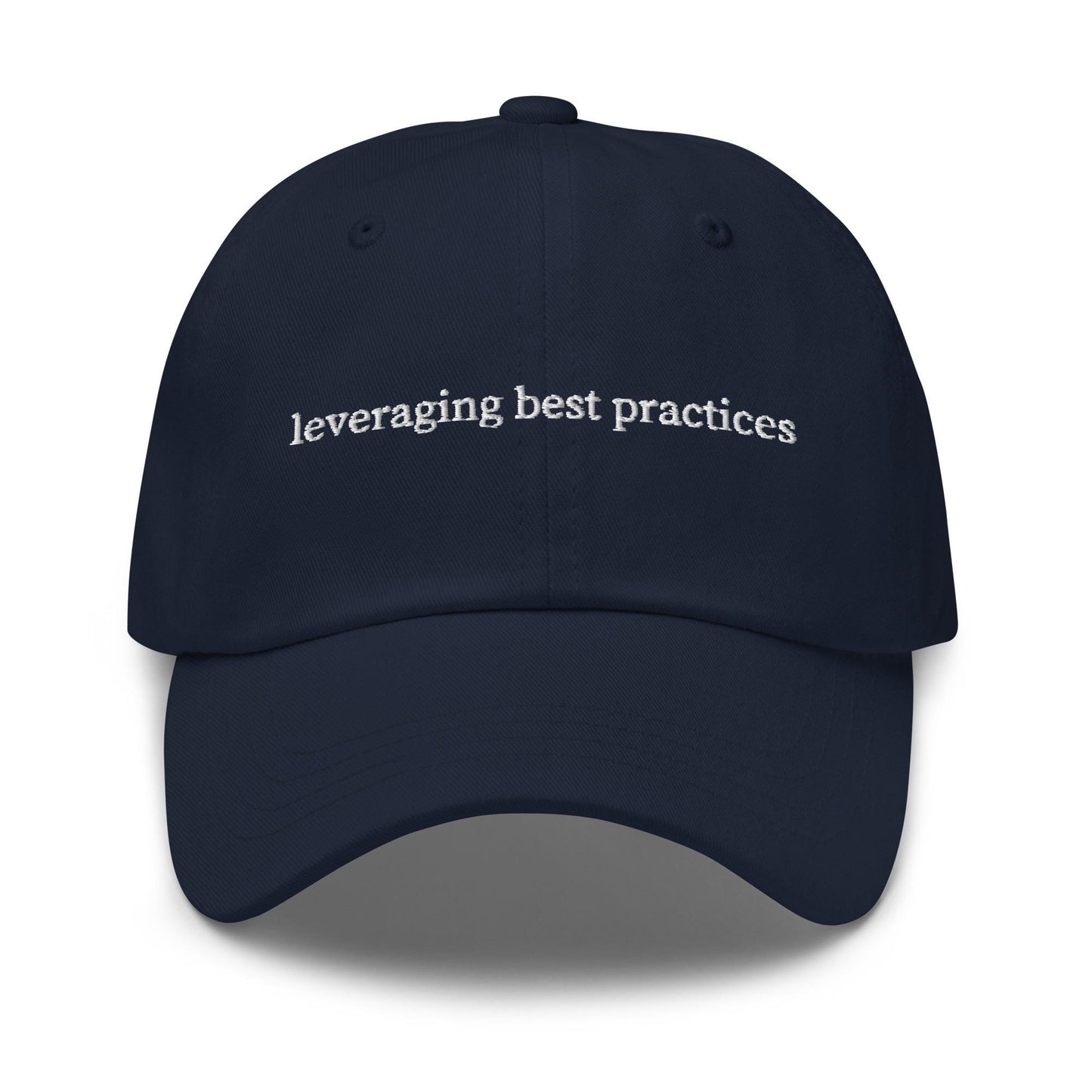 Leveraging Best Practices" Hat - Corporate Humor - Embroidered Cap