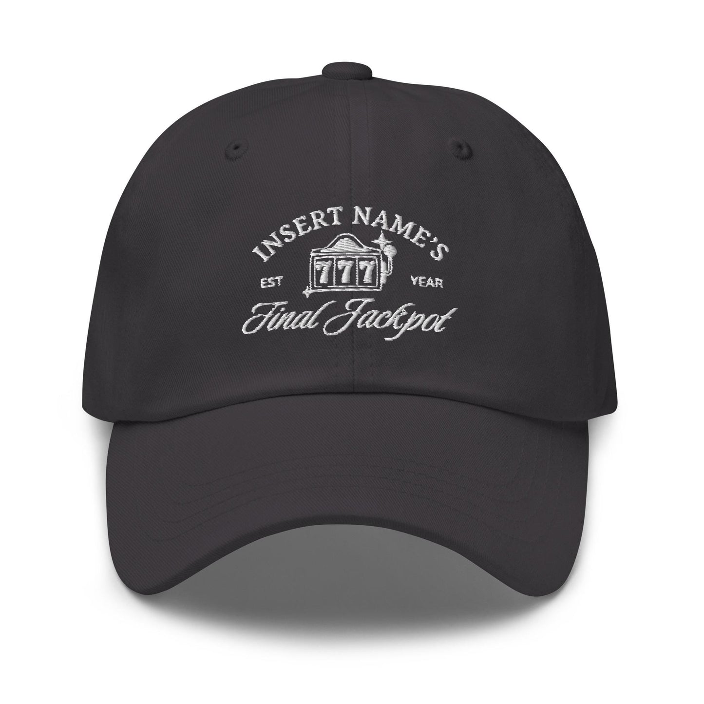 Final Jackpot Hat - Custom Vegas Bachelorette Hat - Embroidered Bride Trip Cap with Name and Year