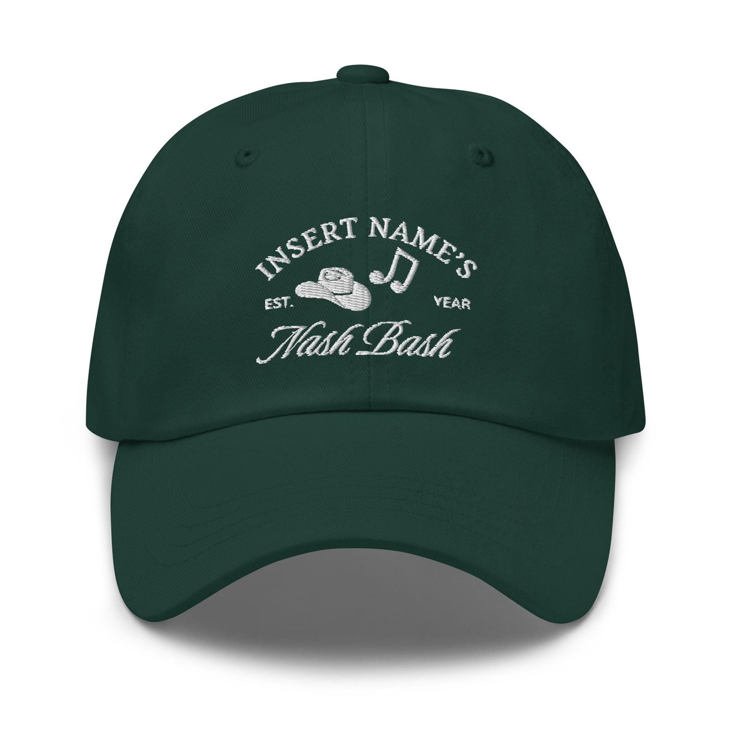Nash Bash Hat - Custom Nashville Bachelorette Hat - Embroidered Bride Trip Cap with Name and Year