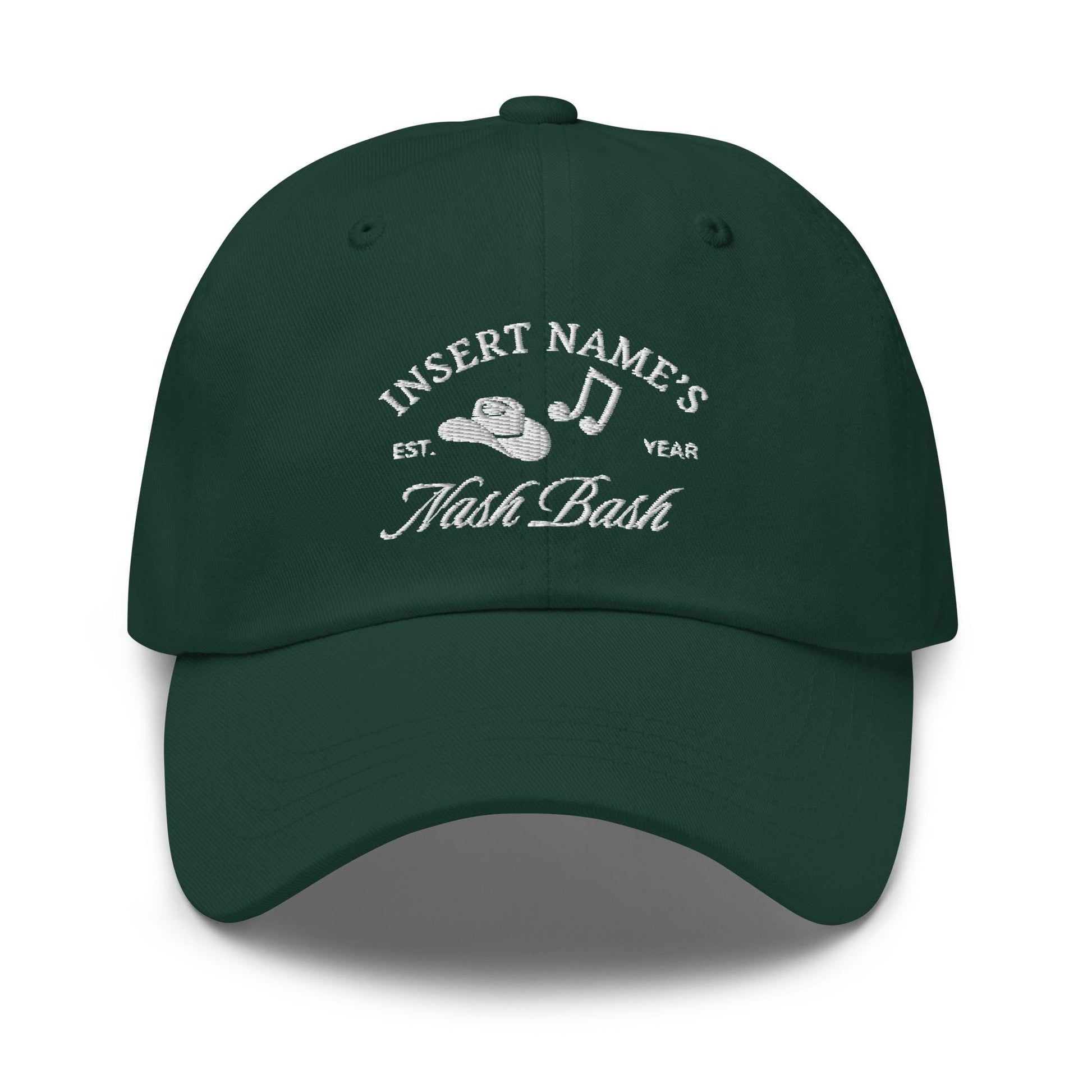 Nash Bash Hat - Custom Nashville Bachelorette Hat - Embroidered Bride Trip Cap with Name and Year