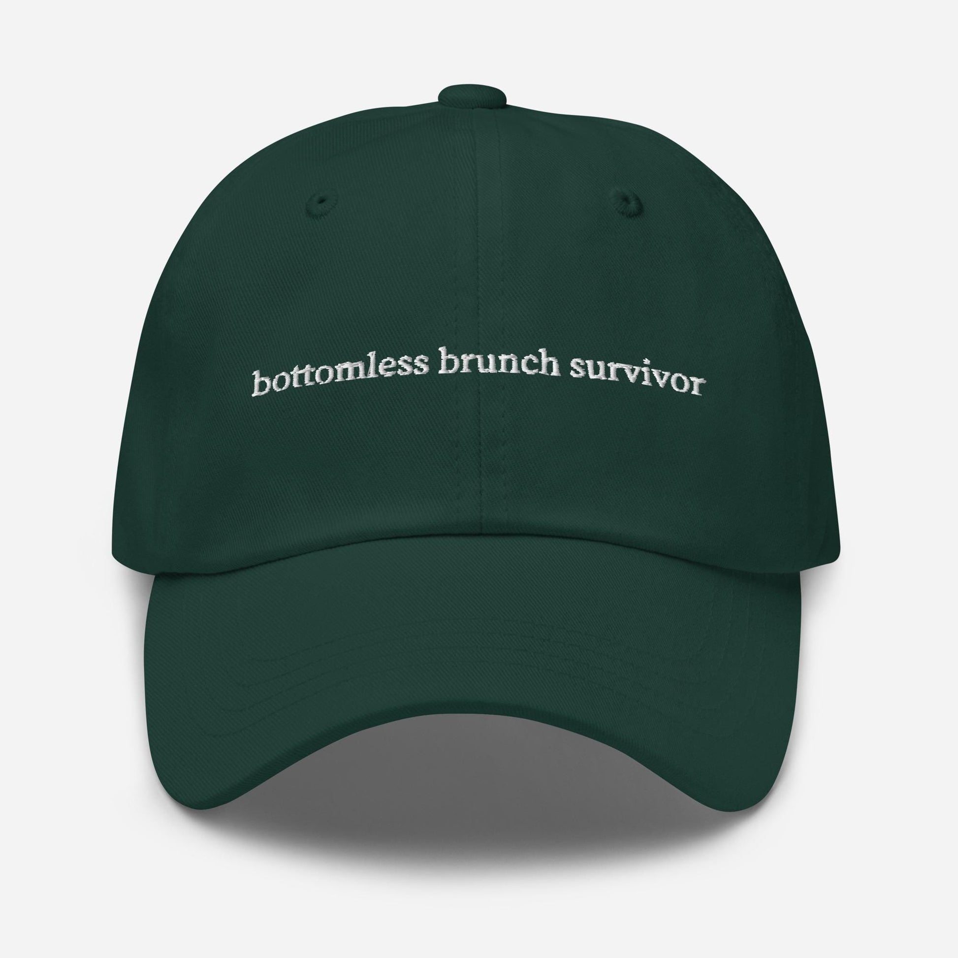 Bottomless Brunch Survivor Dad Hat – Funny Embroidered Hat for Brunch Lovers, Millennial Hangover Gift