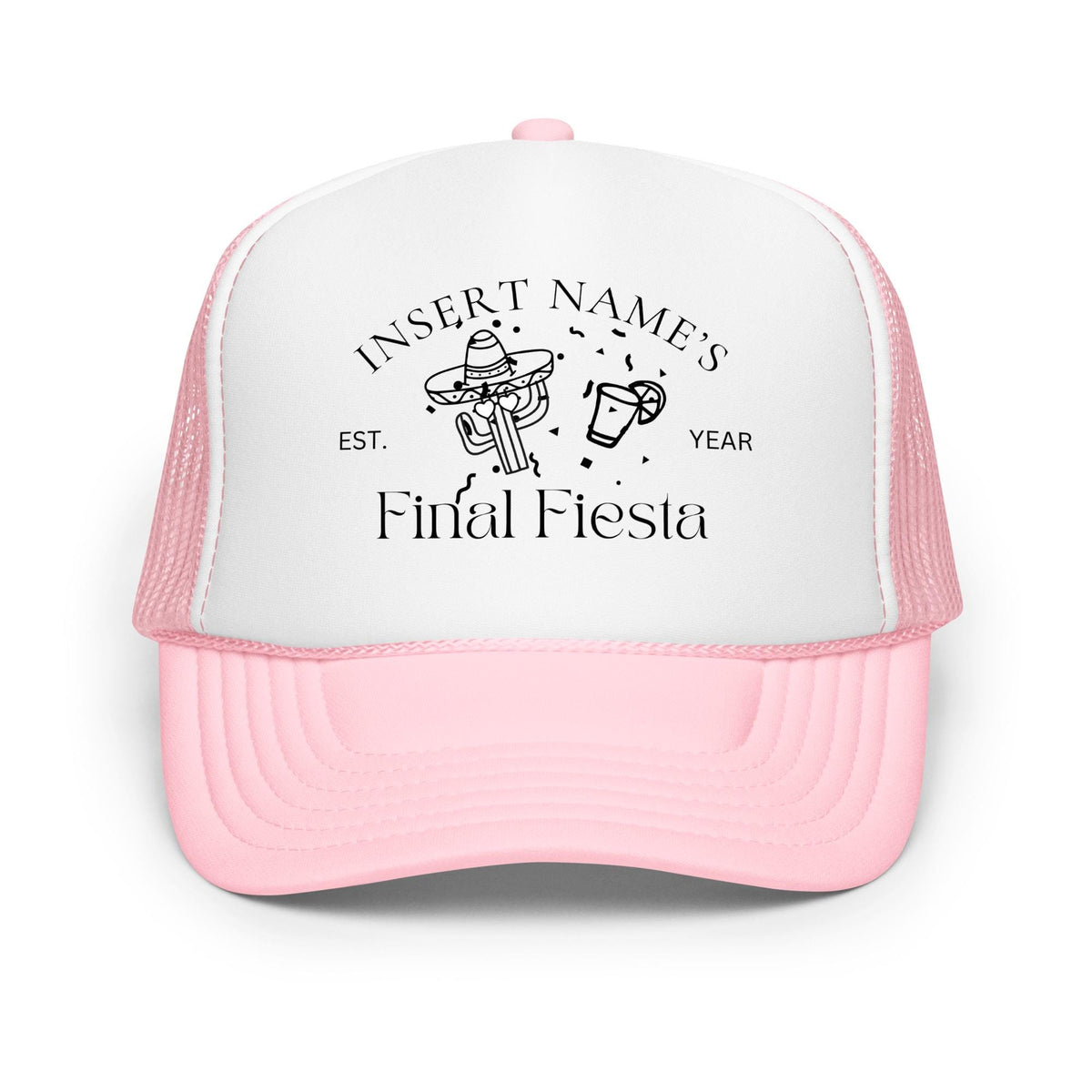 Final Fiesta Trucker Hat – Custom Bachelorette Party Hat with Bride’s Name, Margarita Icons & EST Year