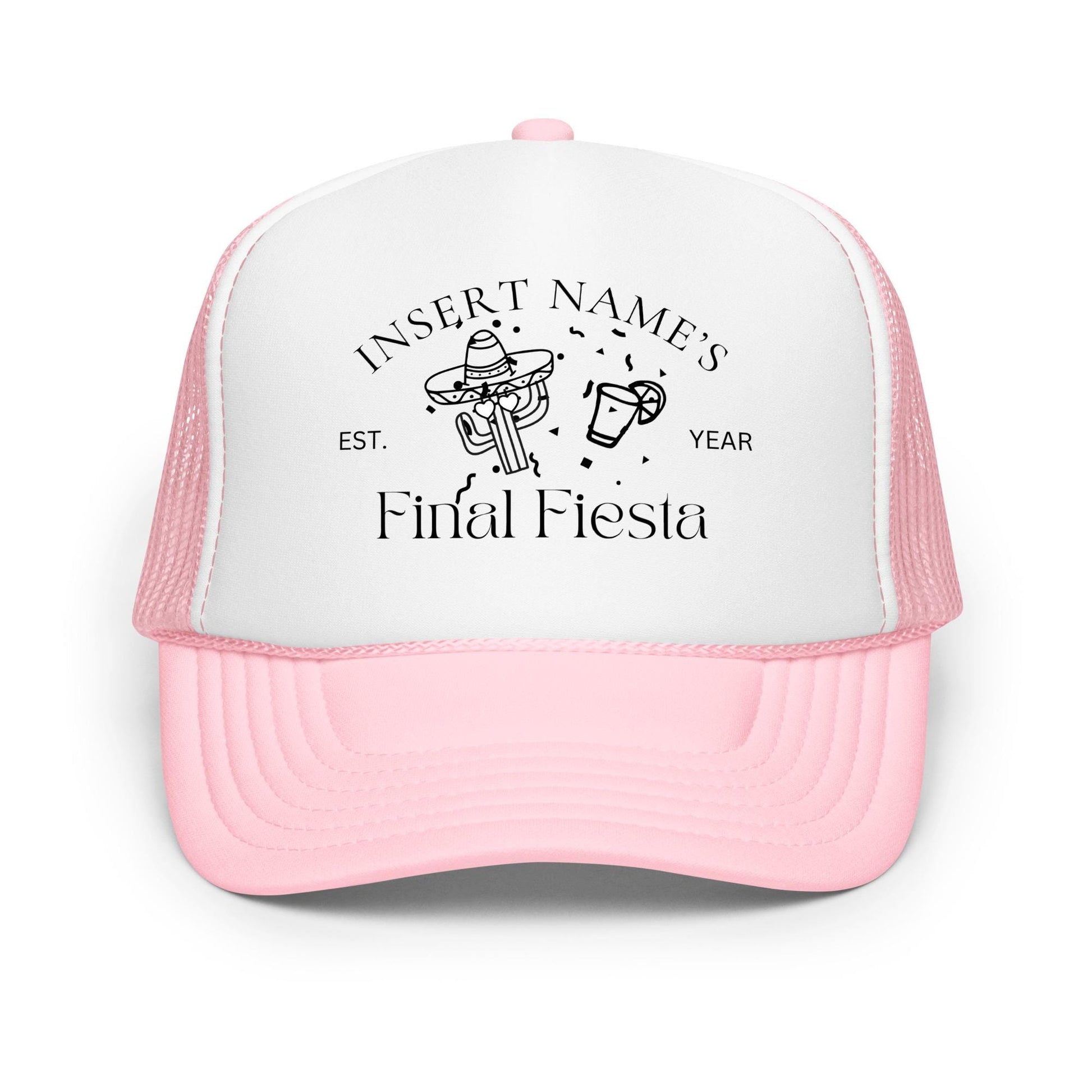 Final Fiesta Trucker Hat – Custom Bachelorette Party Hat with Bride’s Name, Margarita Icons & EST Year
