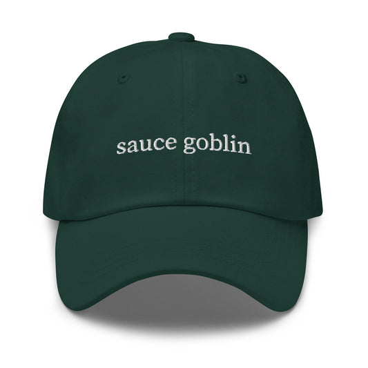 Sauce Goblin Hat - Embroidered Food Gremlin Cap - Funny Gift for Dipping Addicts - Cotton Dad Hat