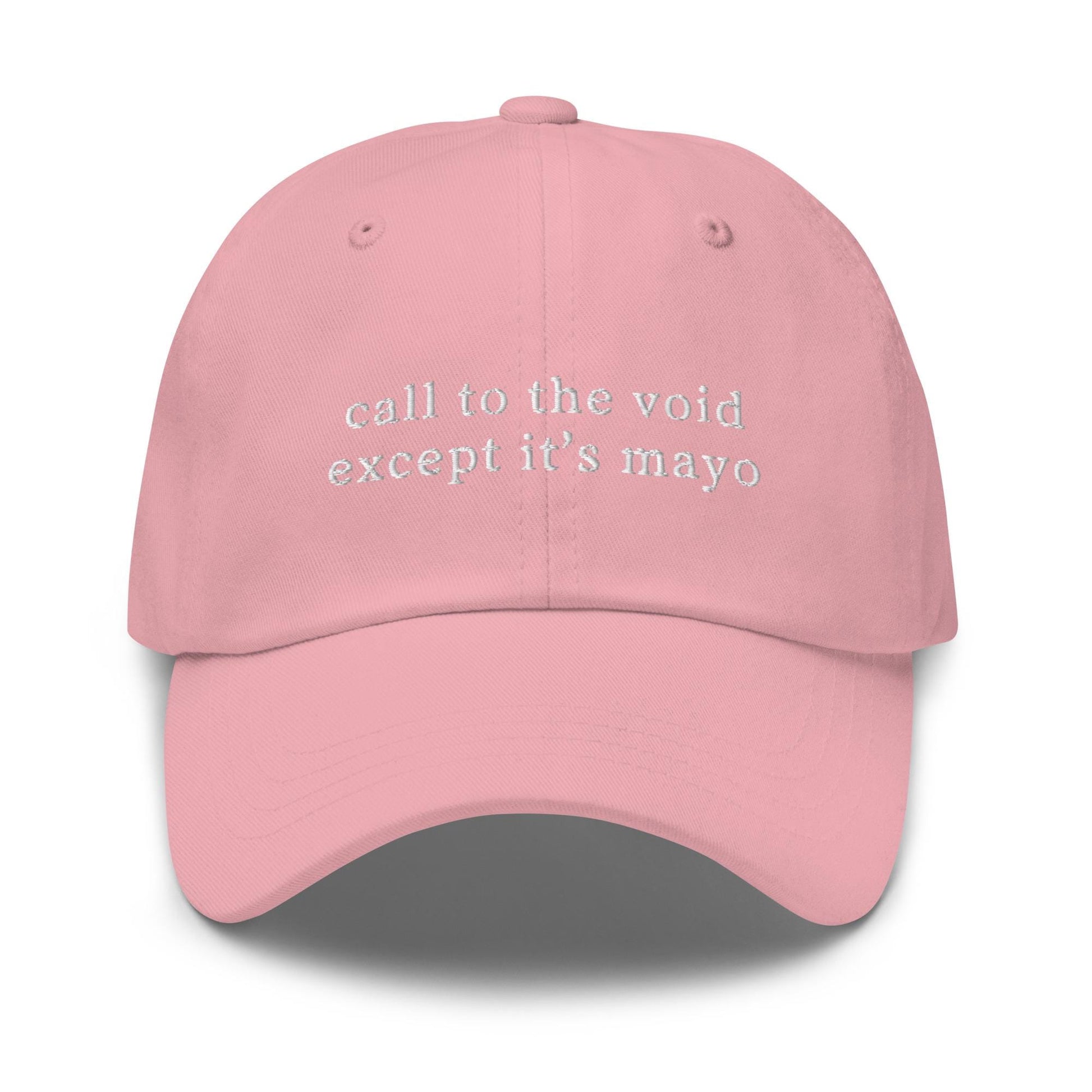 Call to the Void (Except It’s Mayo) Hat - Embroidered Condiment Chaos Cap - Ironic Foodie Gift - Sad Snackcore Style