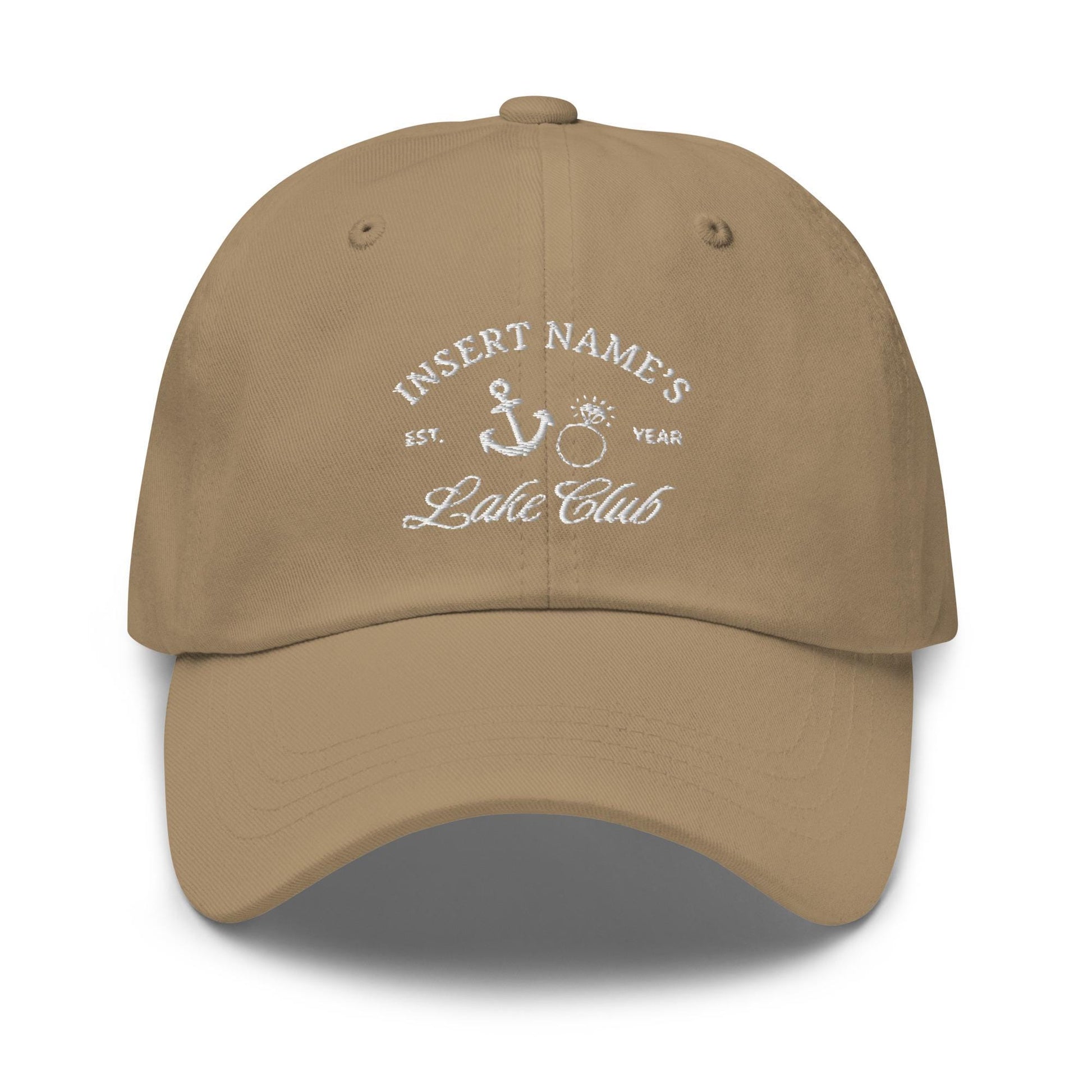 Custom Lake Club Hat - Personalized Bachelorette Lake Trip Hat - Embroidered Bride Cap with Name and Year