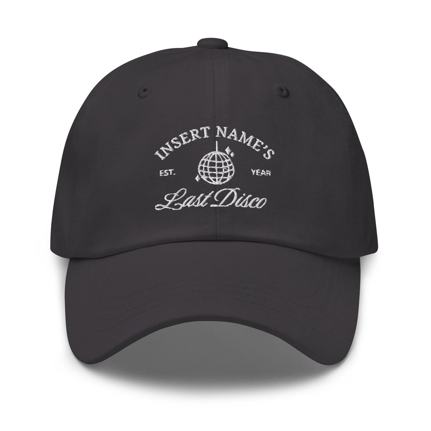 Custom Last Disco Hat - Personalized Bachelorette Party Hat - Embroidered Bride Gift with Name and Year