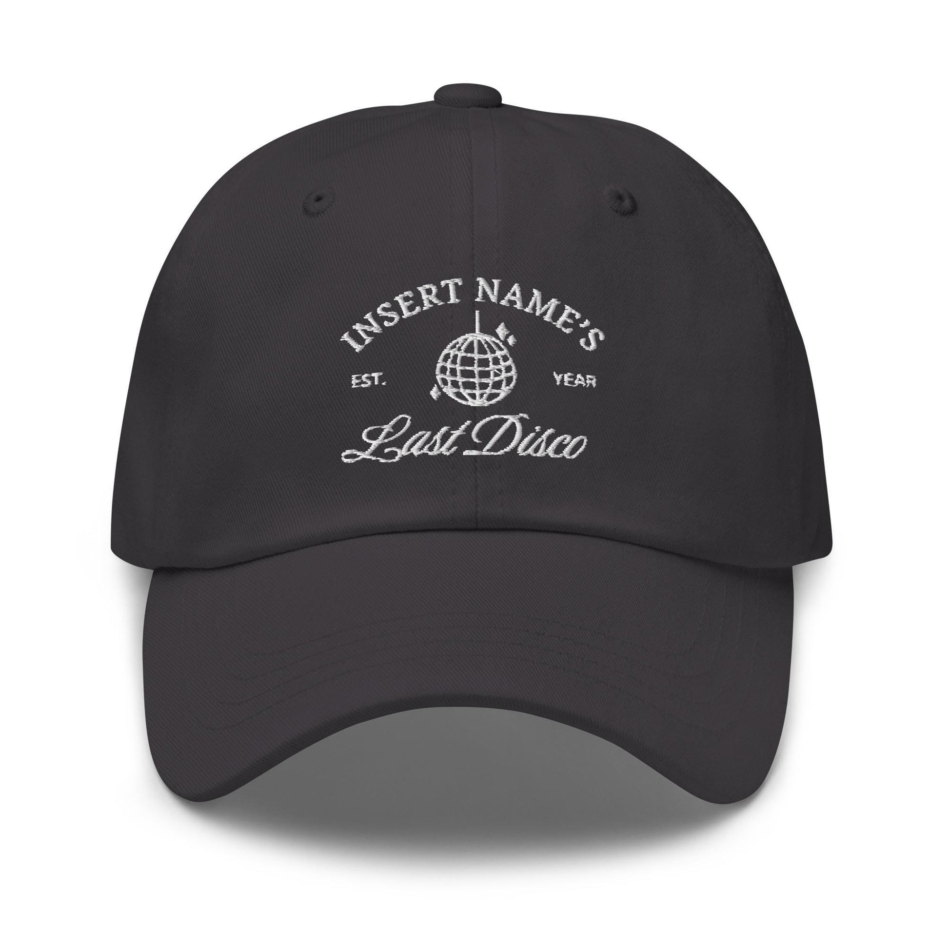 Custom Last Disco Hat - Personalized Bachelorette Party Hat - Embroidered Bride Gift with Name and Year