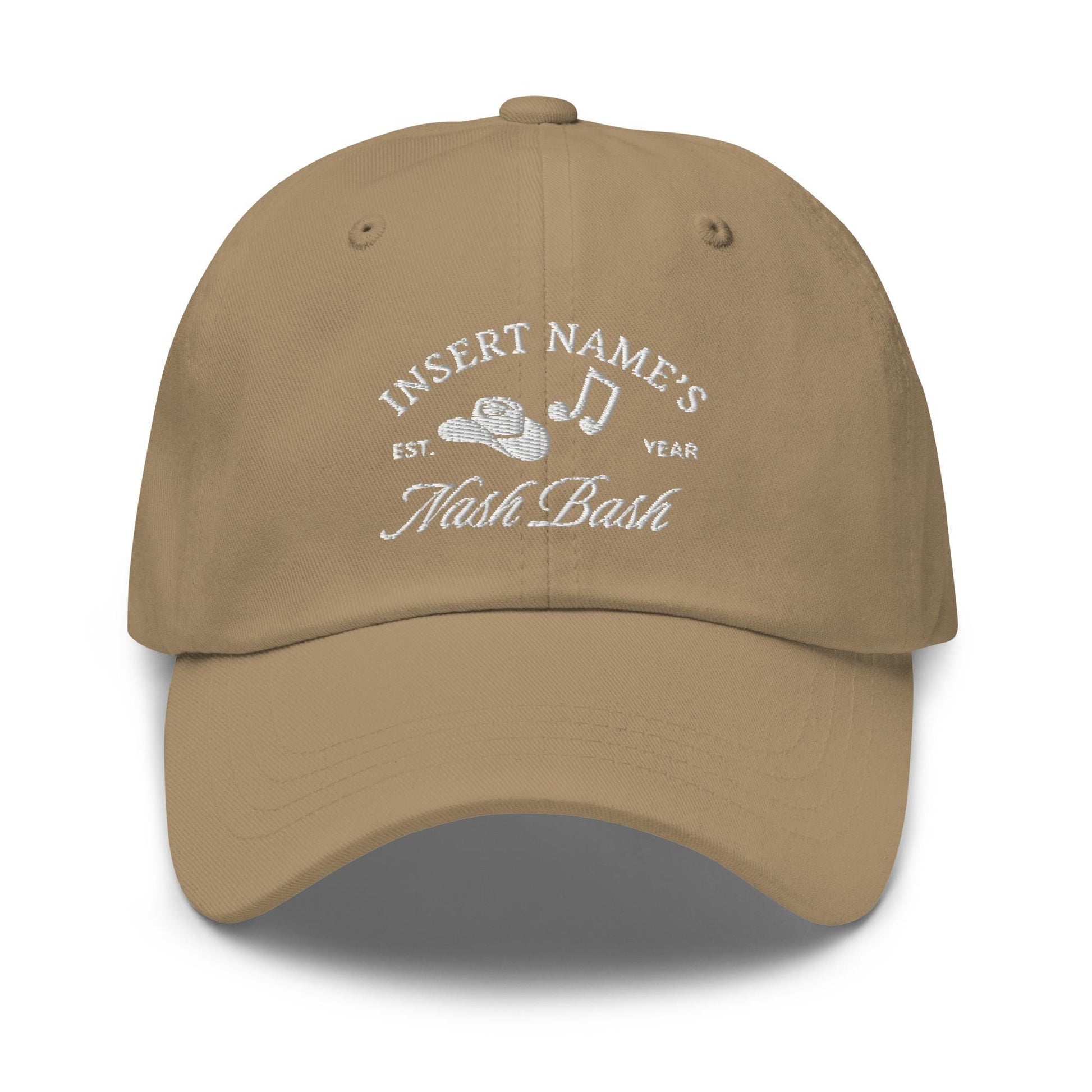 Nash Bash Hat - Custom Nashville Bachelorette Hat - Embroidered Bride Trip Cap with Name and Year